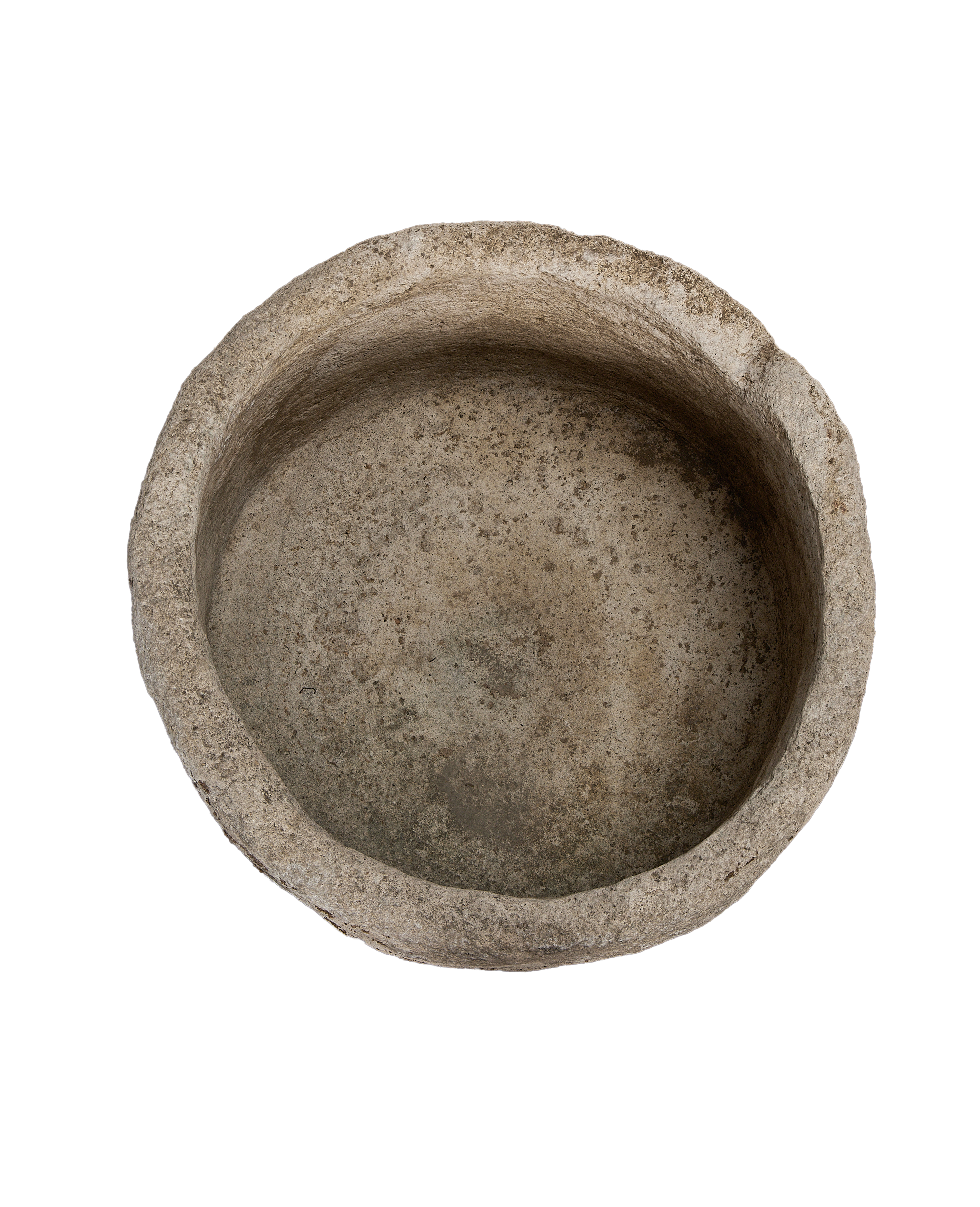 Limestone Trough - Round side view