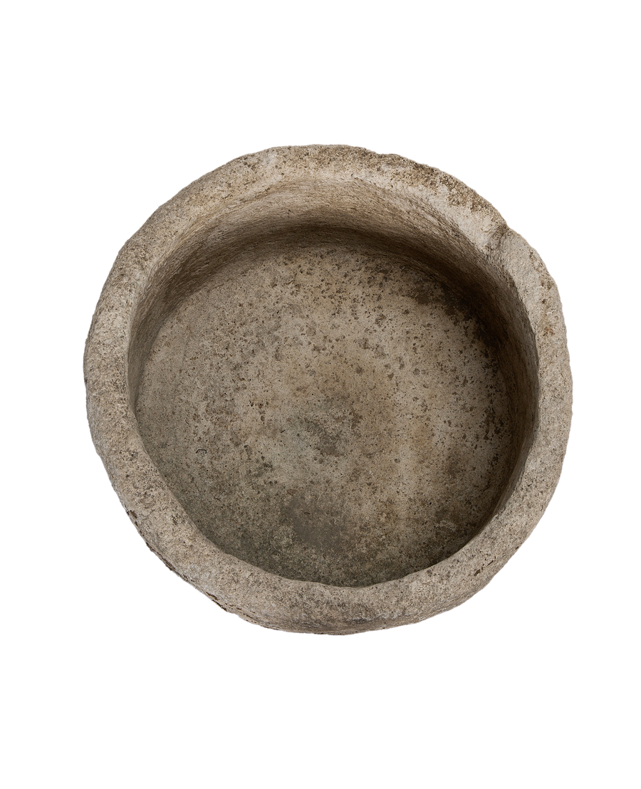 Limestone Trough - Round side view