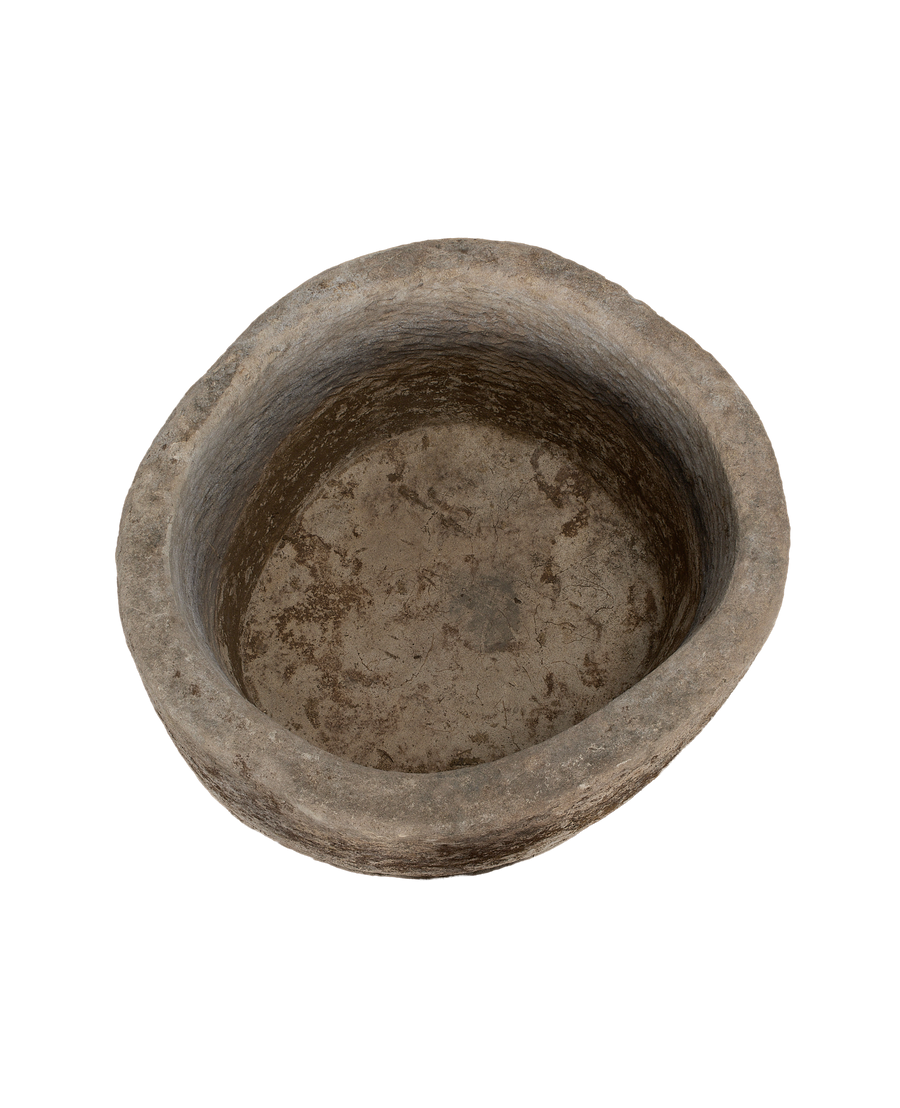 Limestone Trough - Round side view