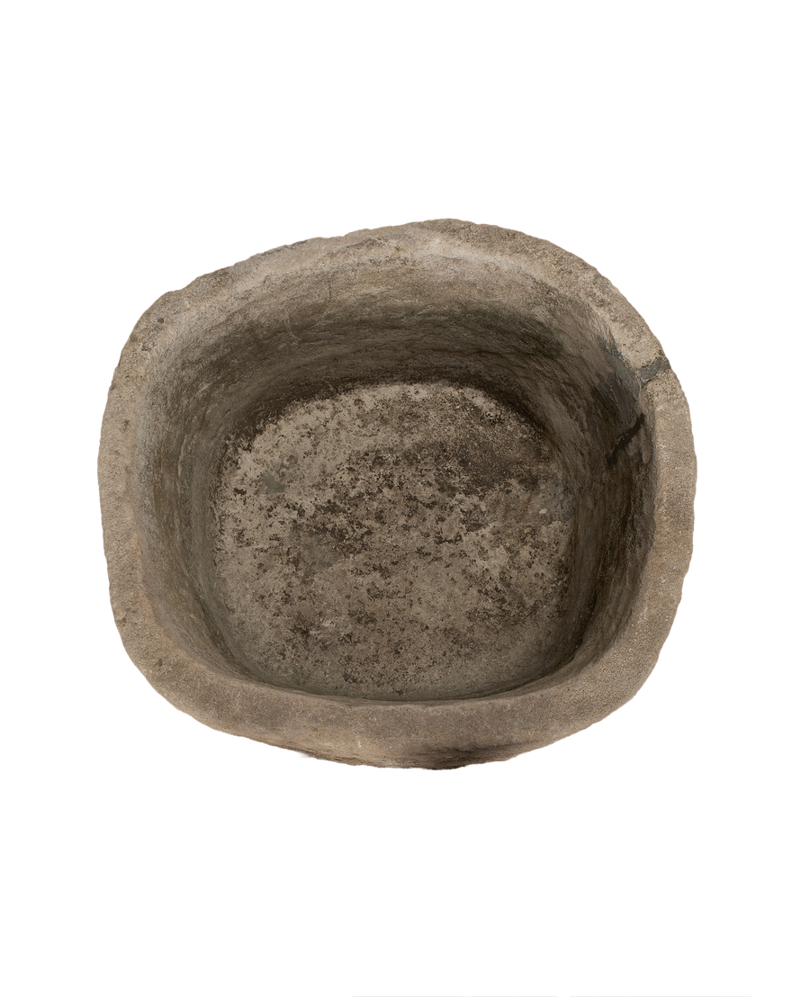 Limestone Trough - Round side view