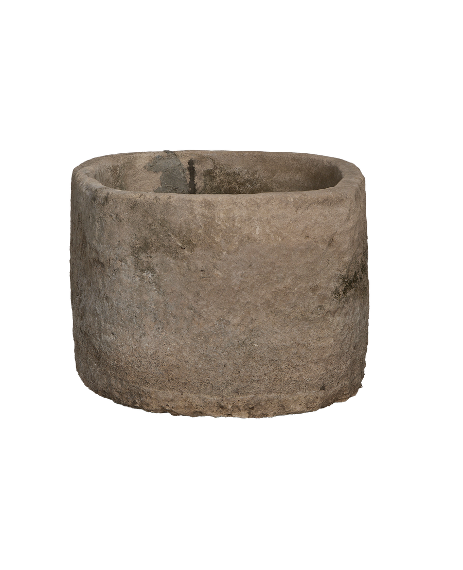 Limestone Trough - Round detail view
