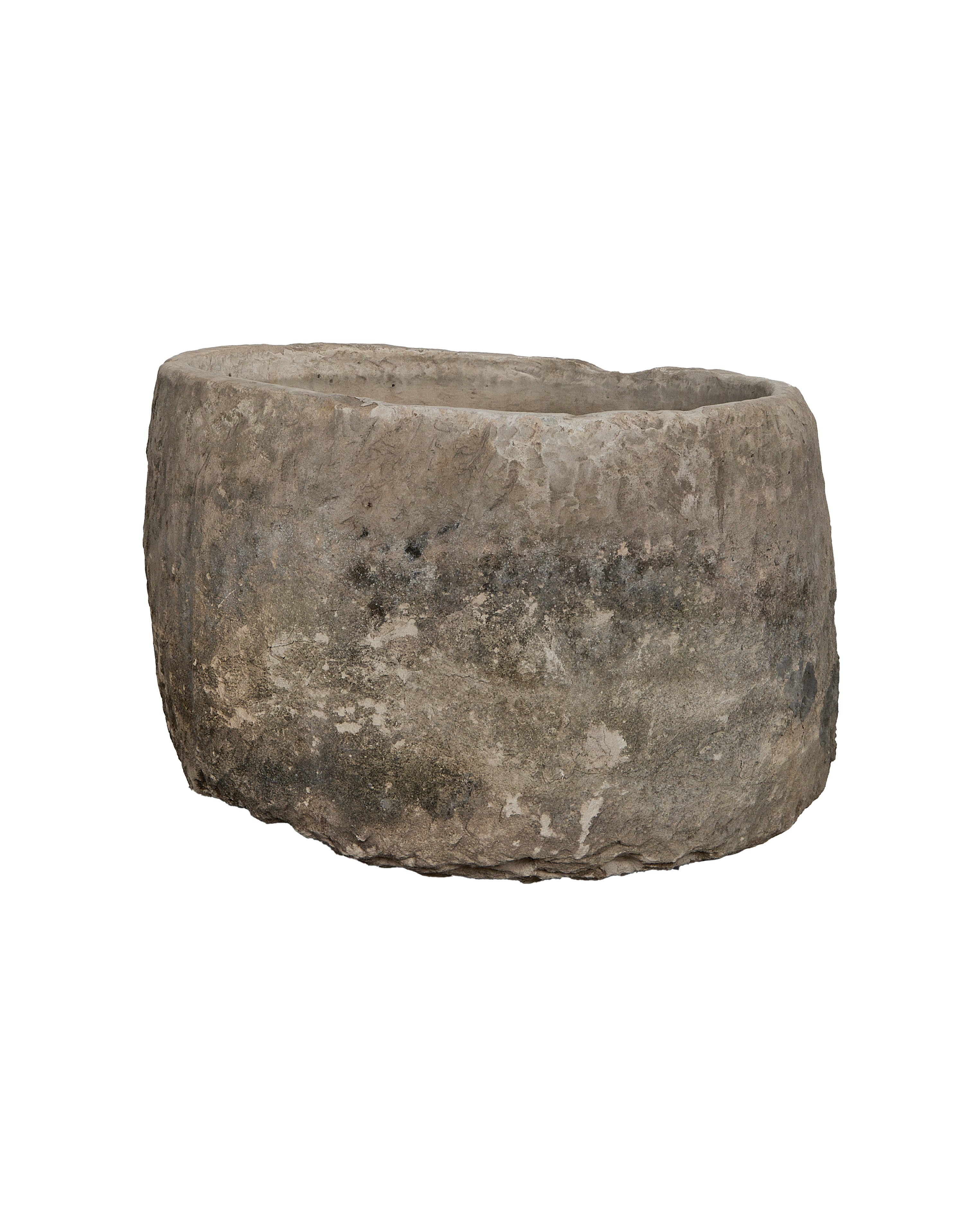 Limestone Trough - Round - oak - from Indonesia - vintage