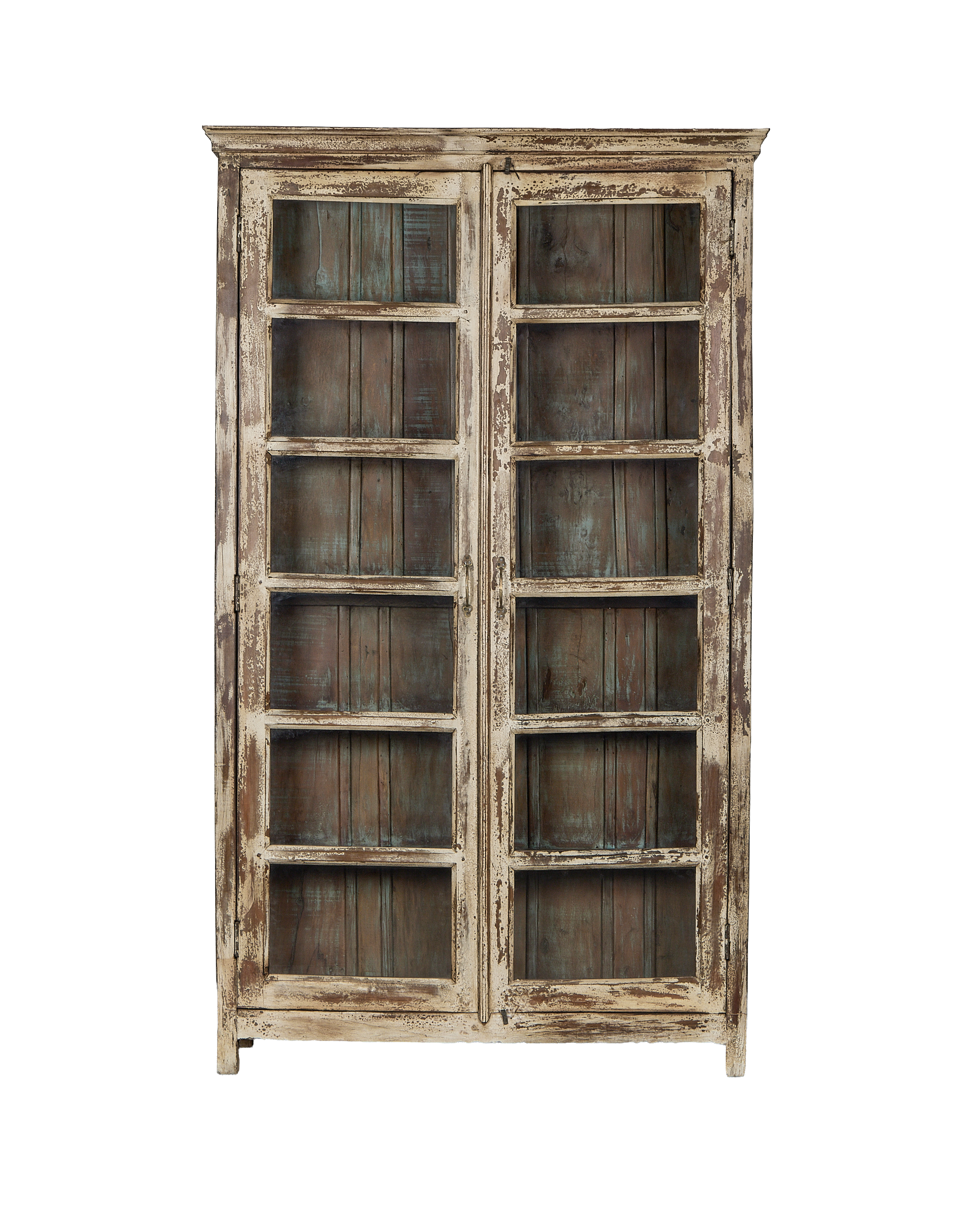 Wood Cabinet - Painted - oak - from India - vintage