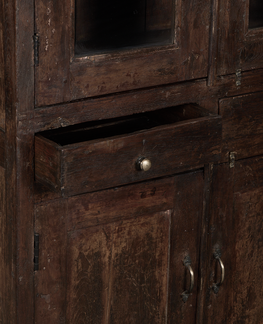 Wood Cabinet - Stained side view