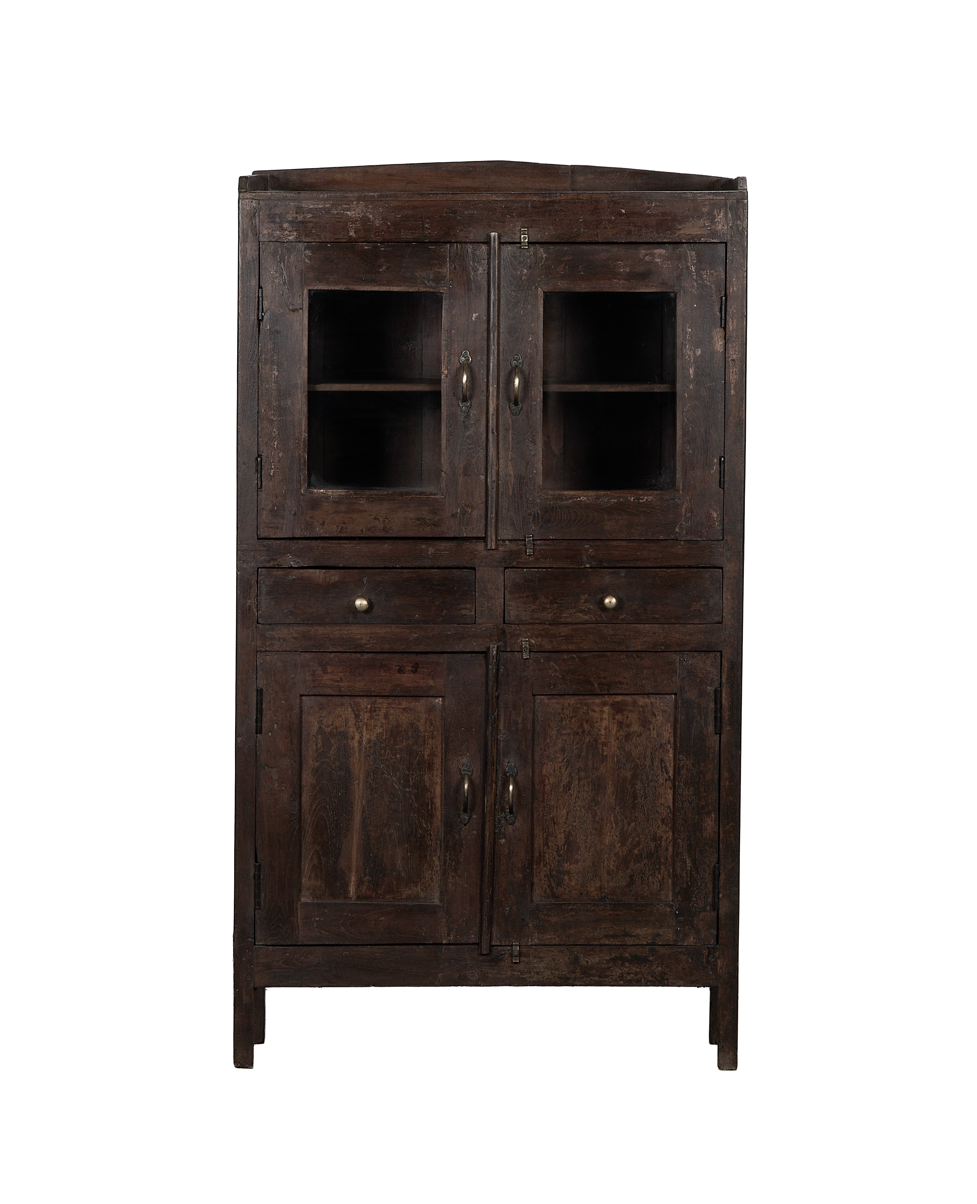 Wood Cabinet - Stained - oak - from India - vintage