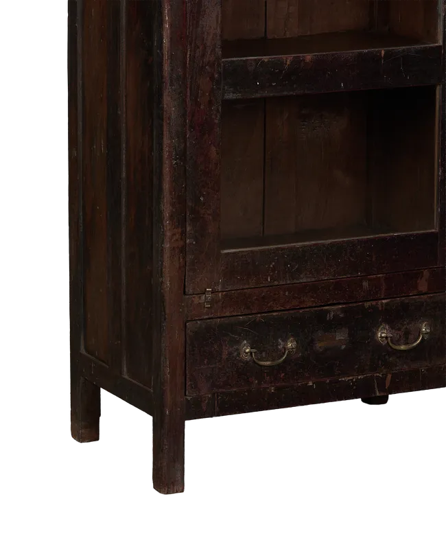 Wood Cabinet - Stained side view