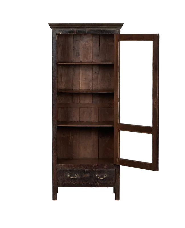 Wood Cabinet - Stained detail view