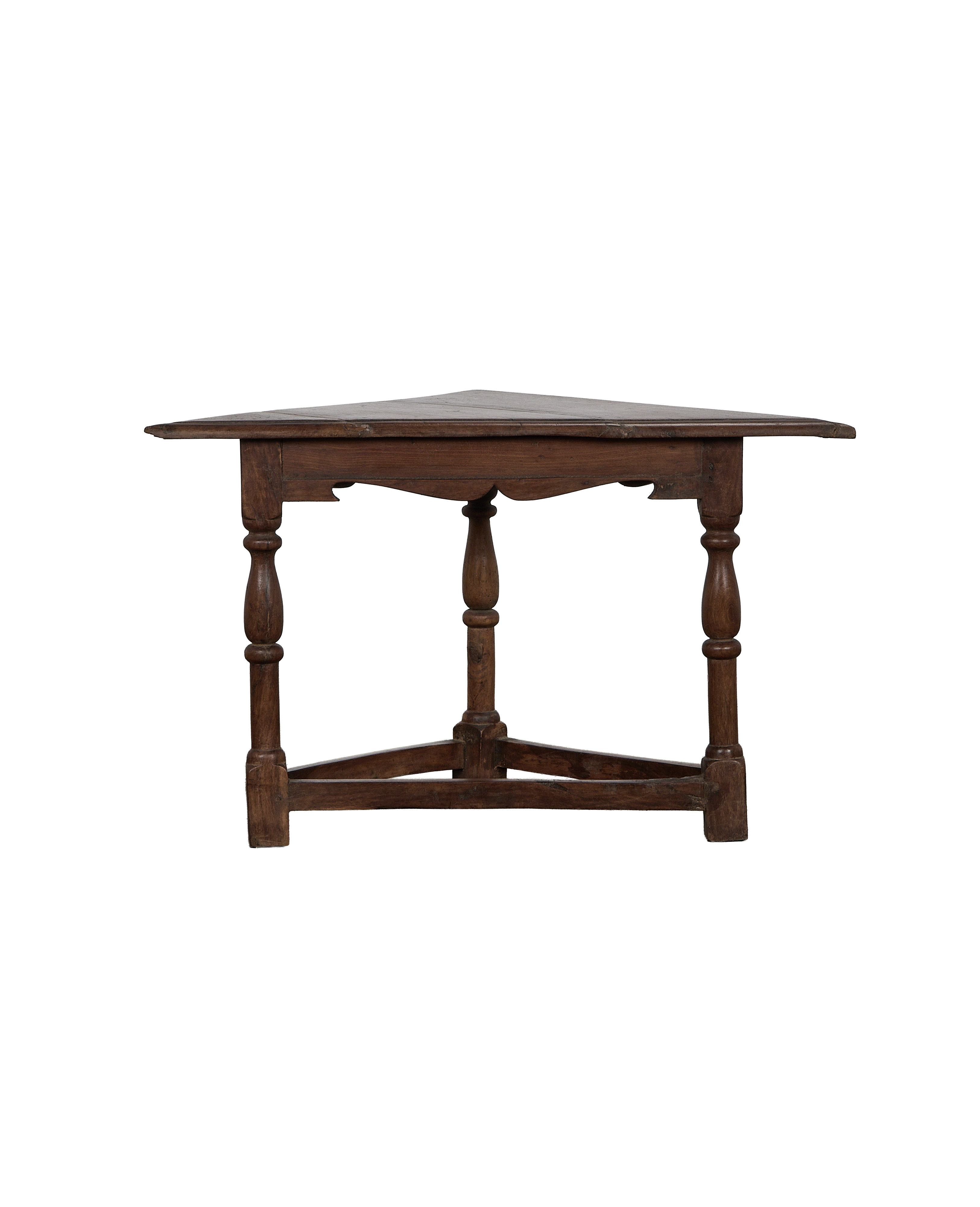 Wood Side Table - Natural - oak - from India - vintage