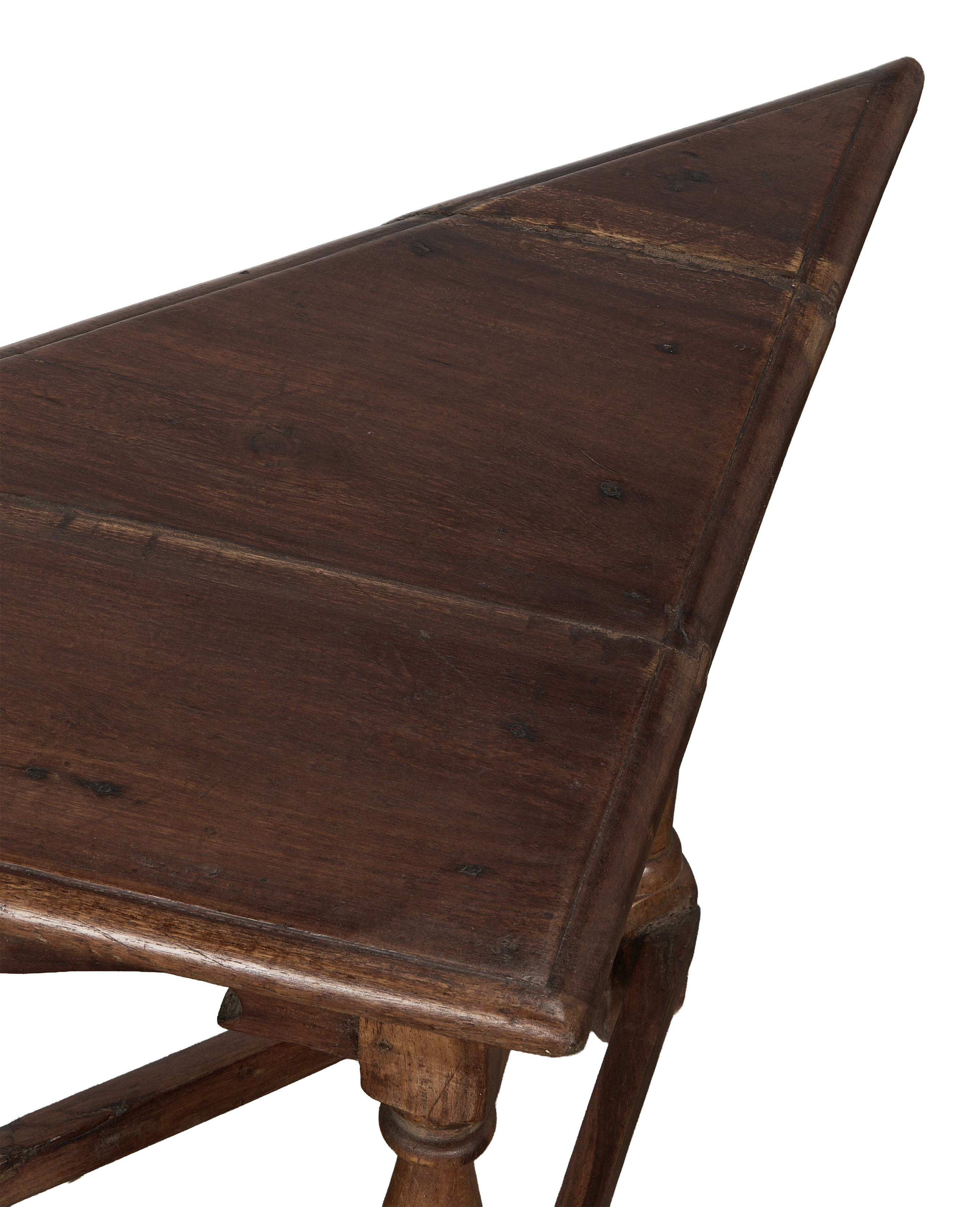 Wood Side Table - Natural back view