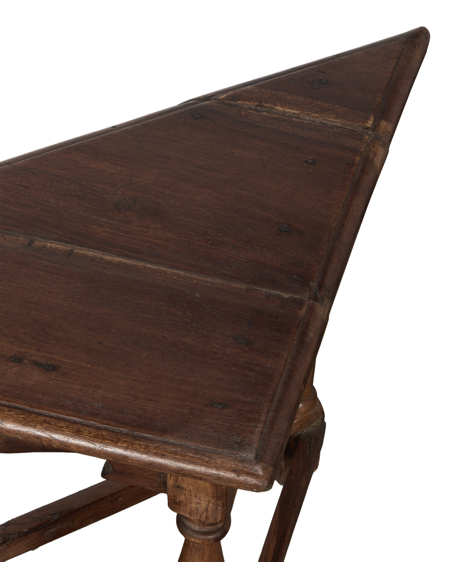 Wood Side Table - Natural back view