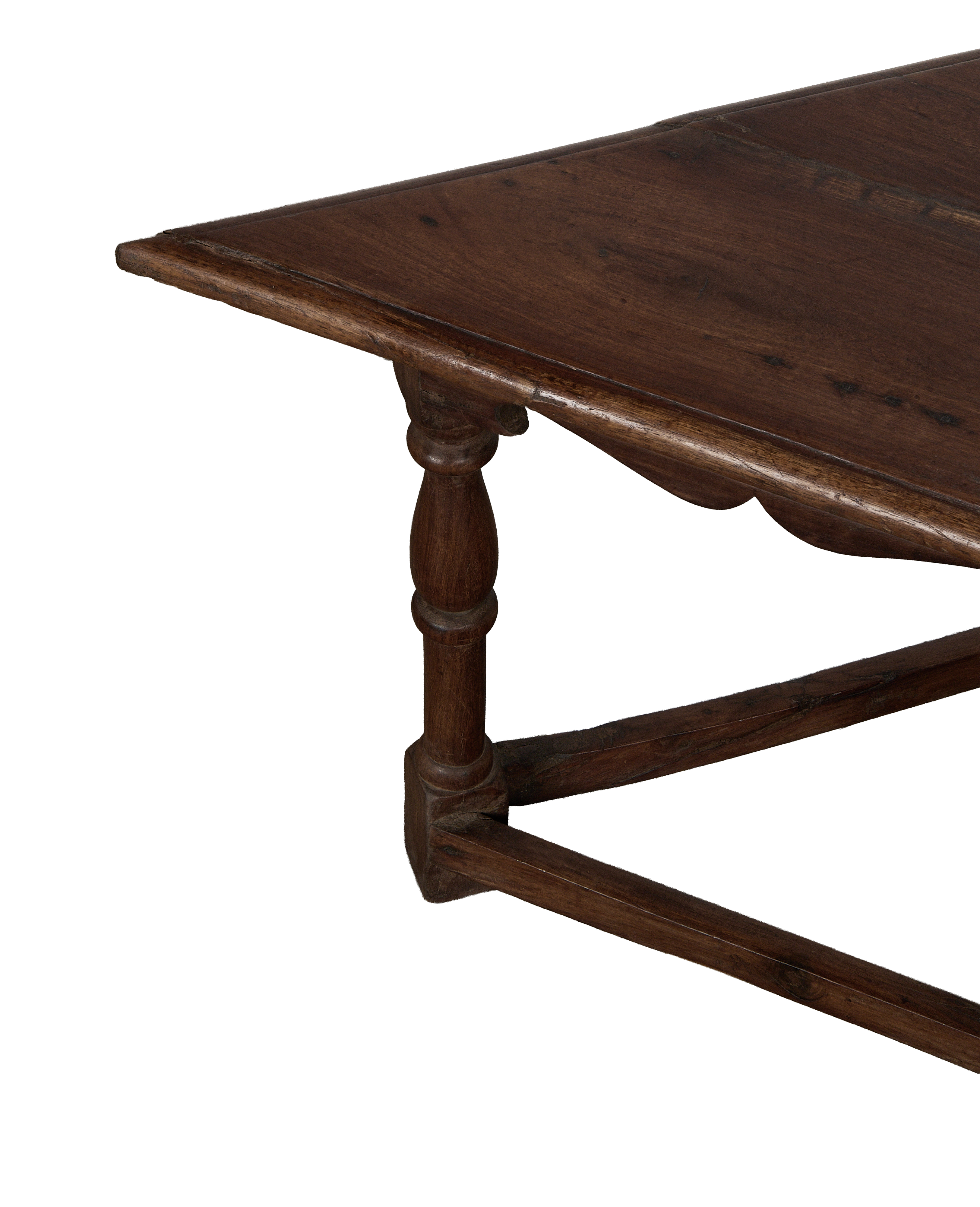 Wood Side Table - Natural side view