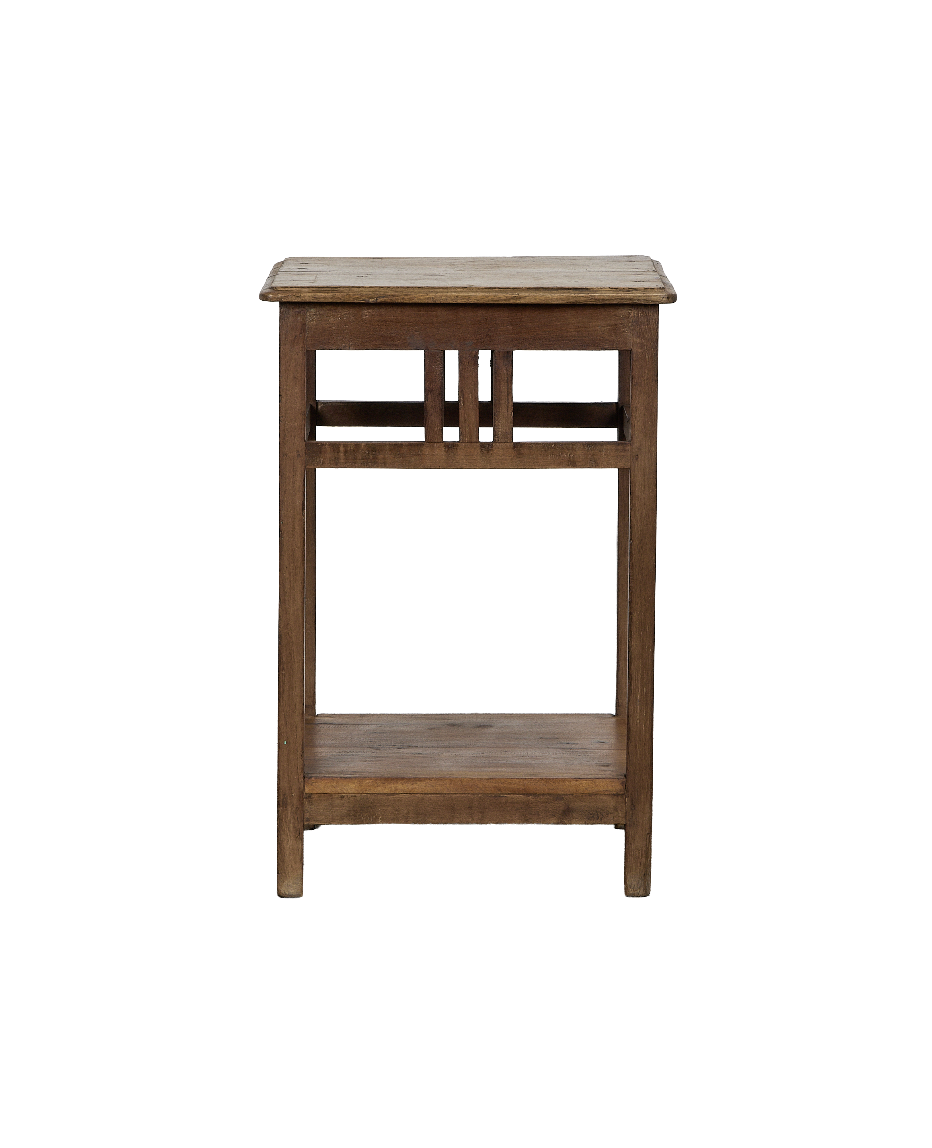 Wood Side Table - Natural - oak - from India - vintage