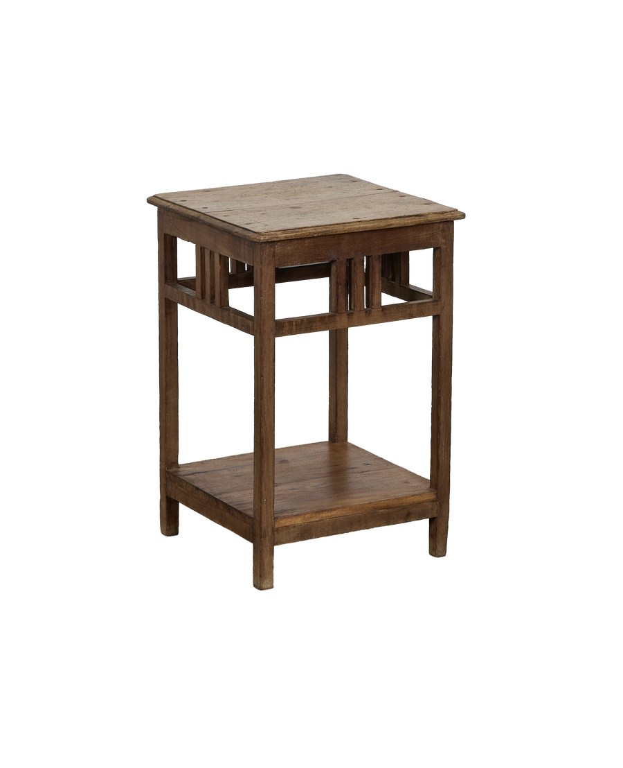 Wood Side Table - Natural detail view