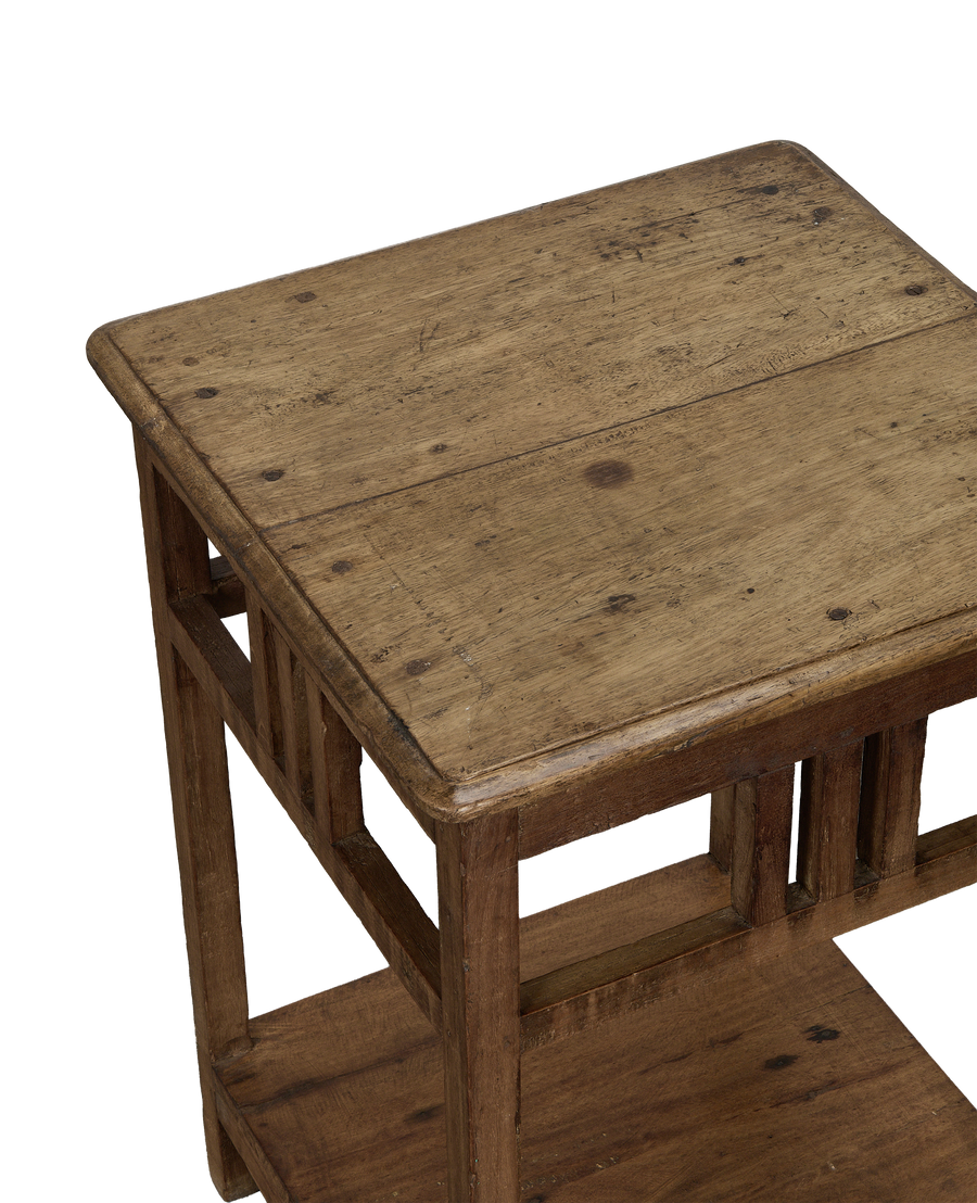 Wood Side Table - Natural alternate angle
