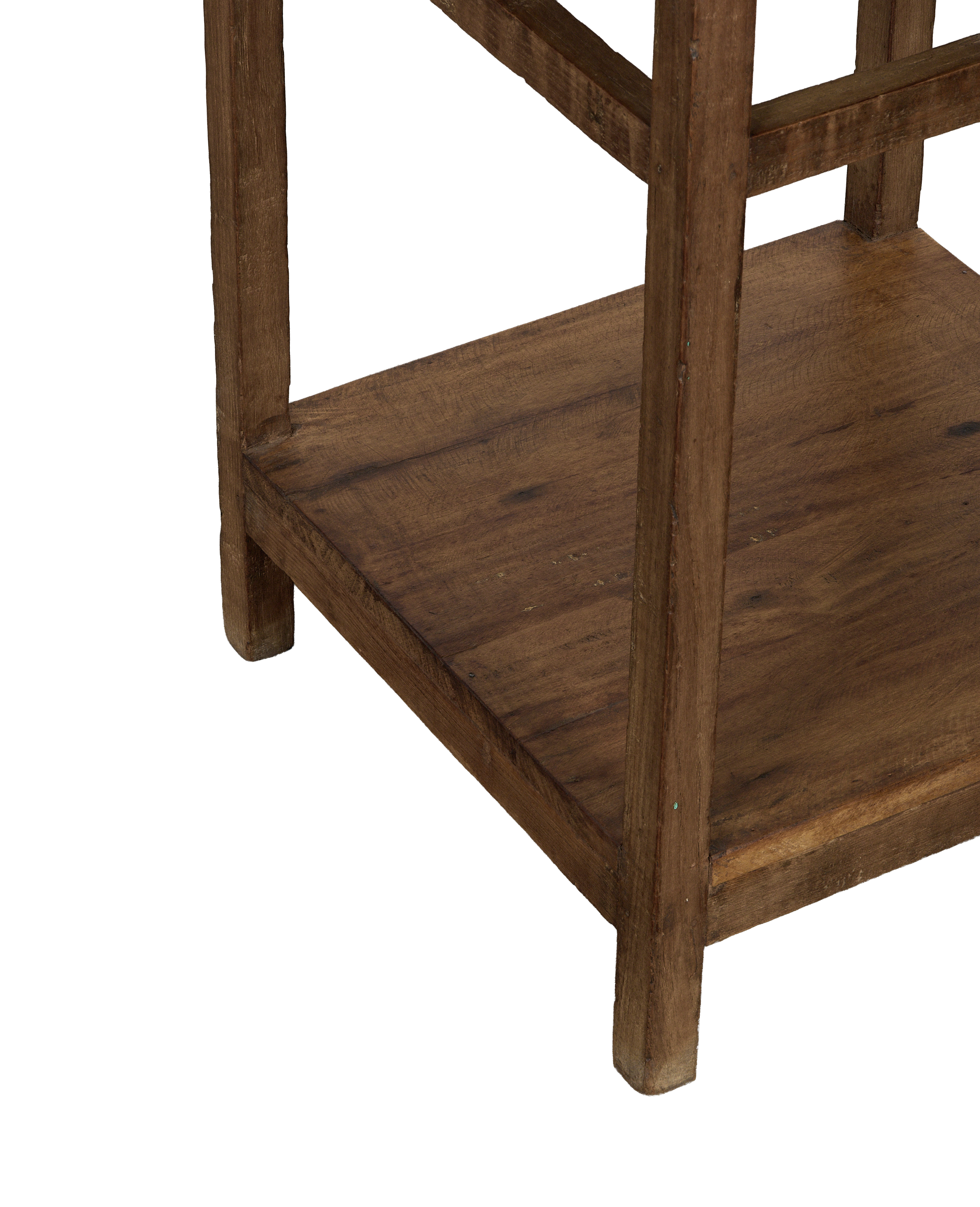 Wood Side Table - Natural side view