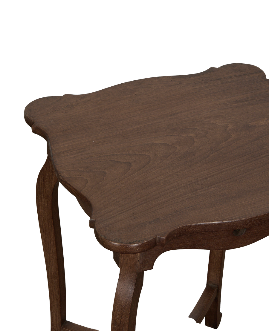Wood Side Table - Natural side view