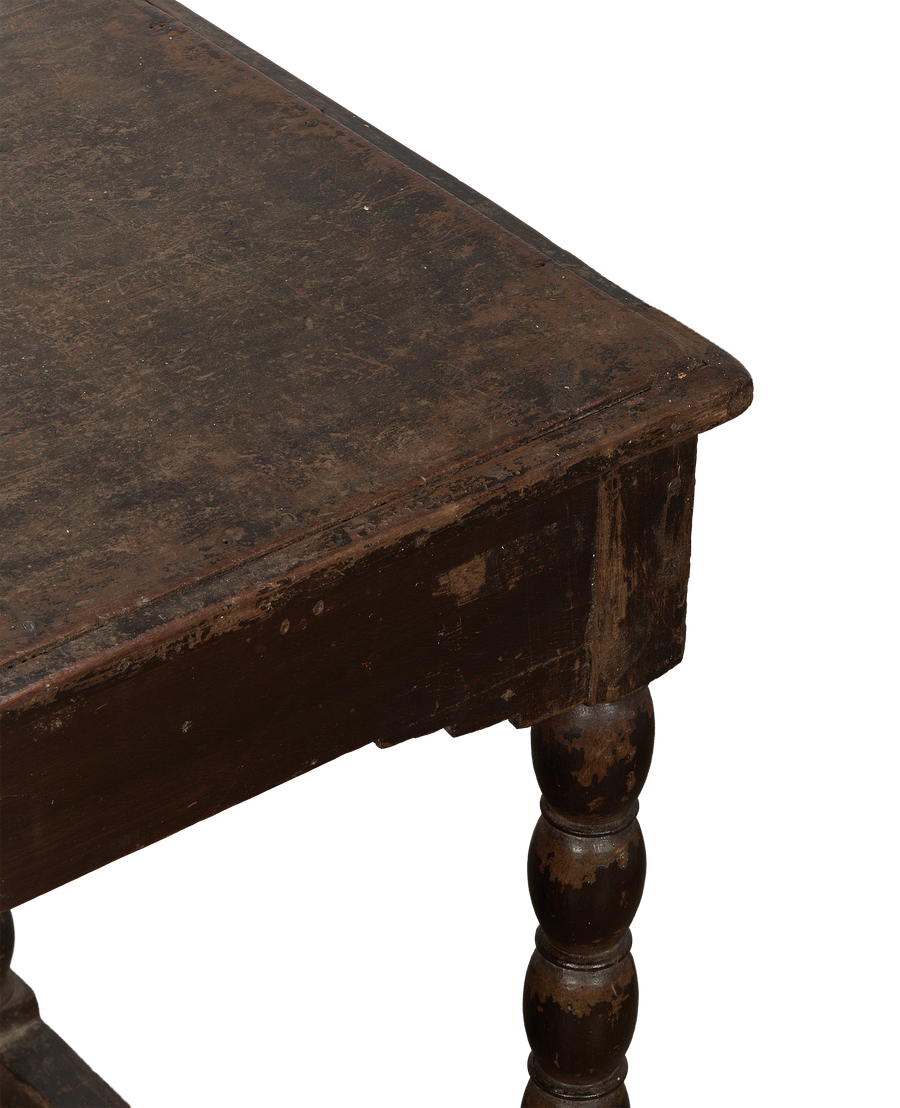 Wood Side Table - Natural side view