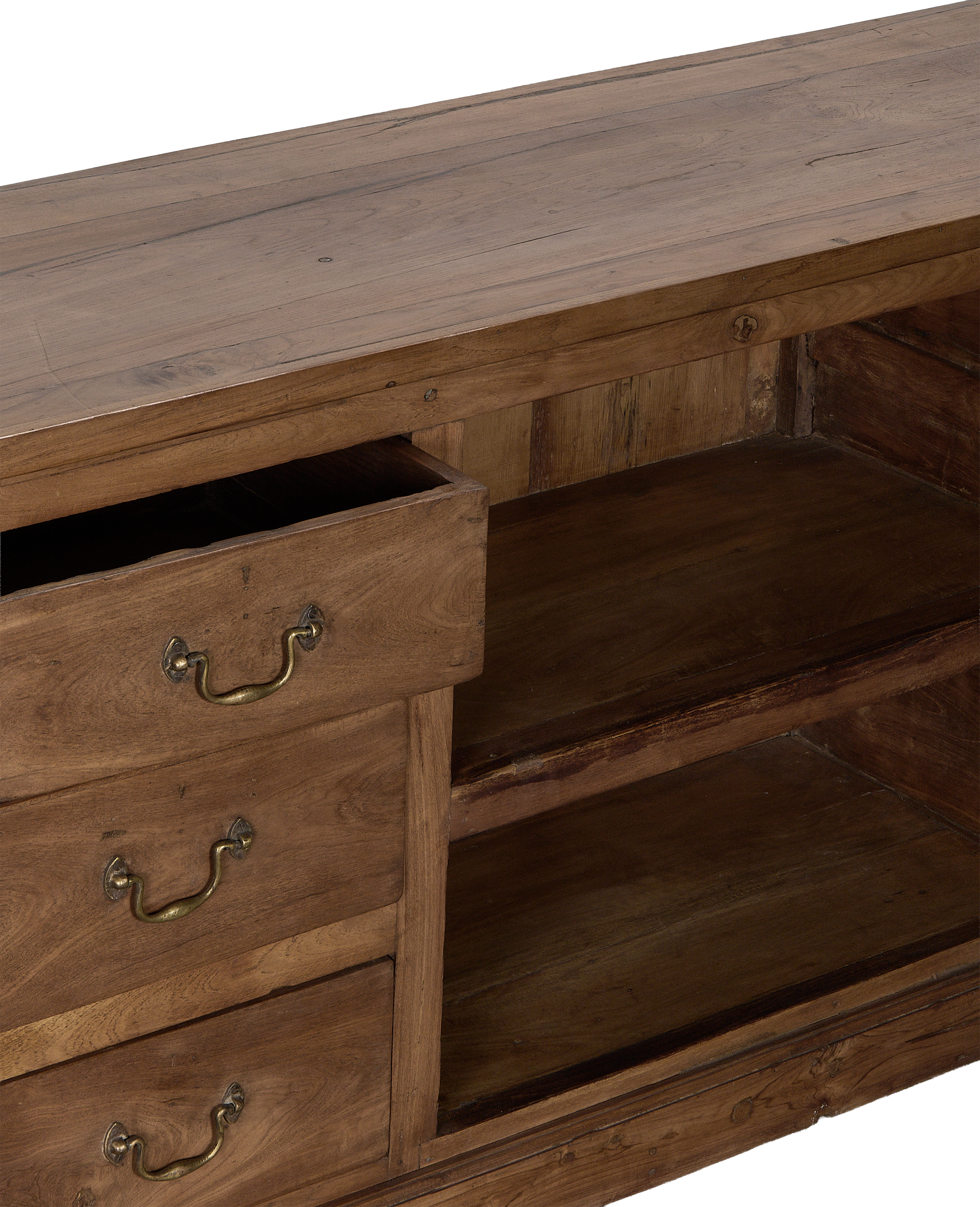 Wood Sideboard - Natural side view