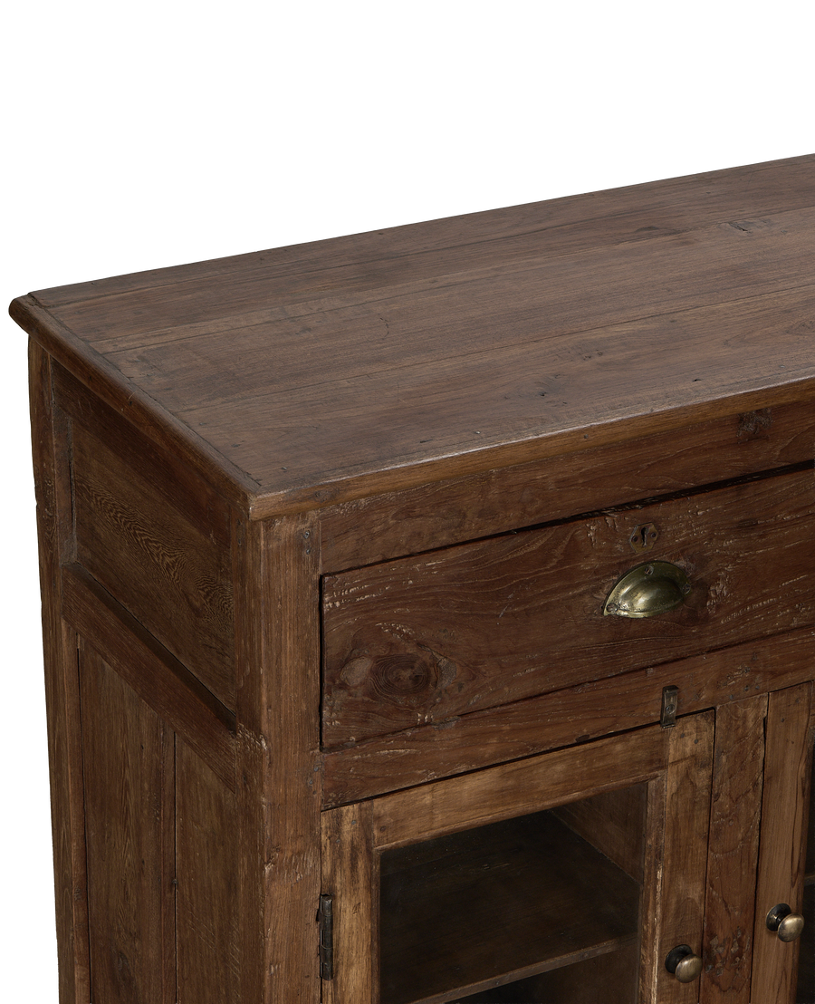 Wood Cabinet - Natural side view