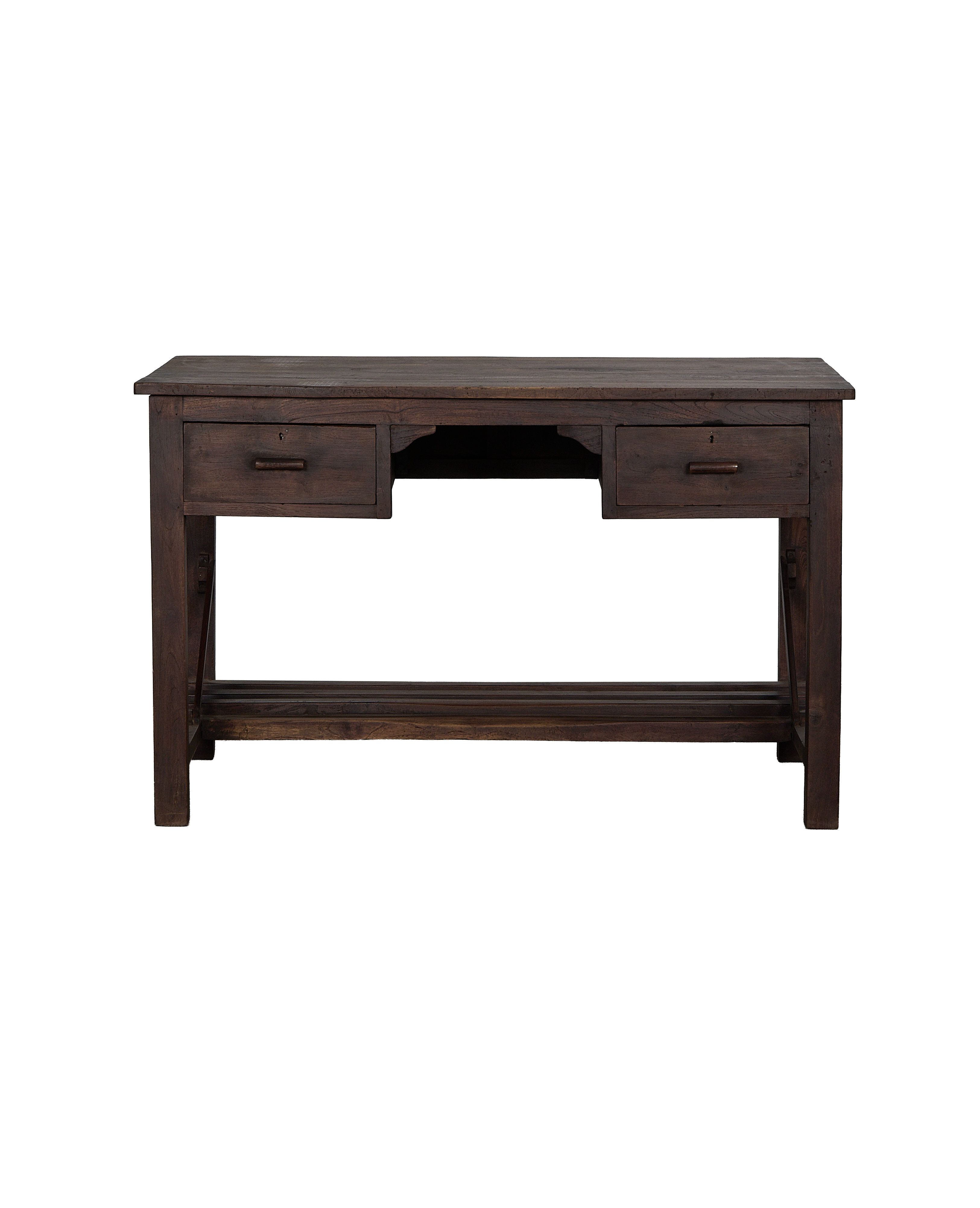 Wood Desk - Natural - oak - from India - vintage