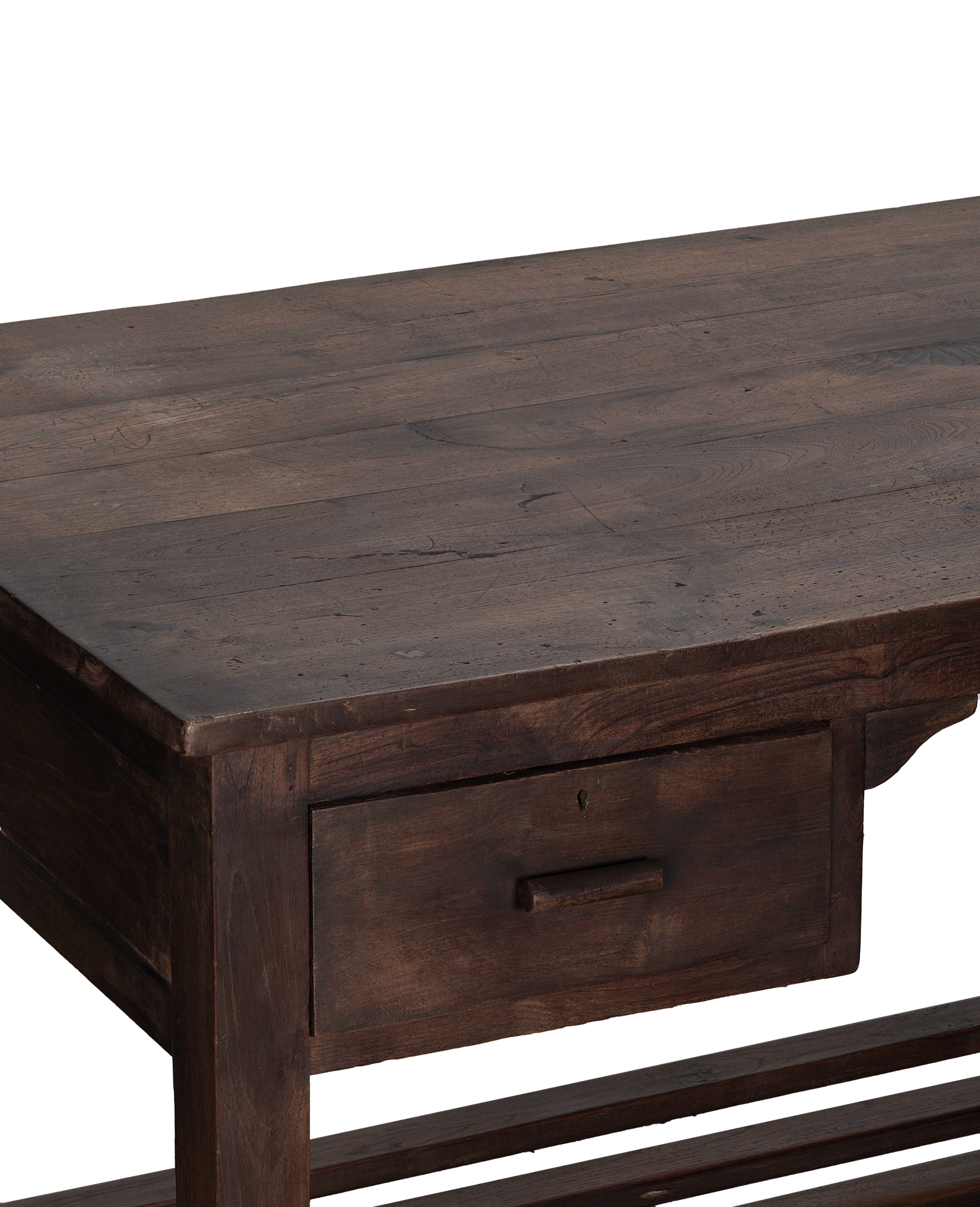Wood Desk - Natural alternate angle