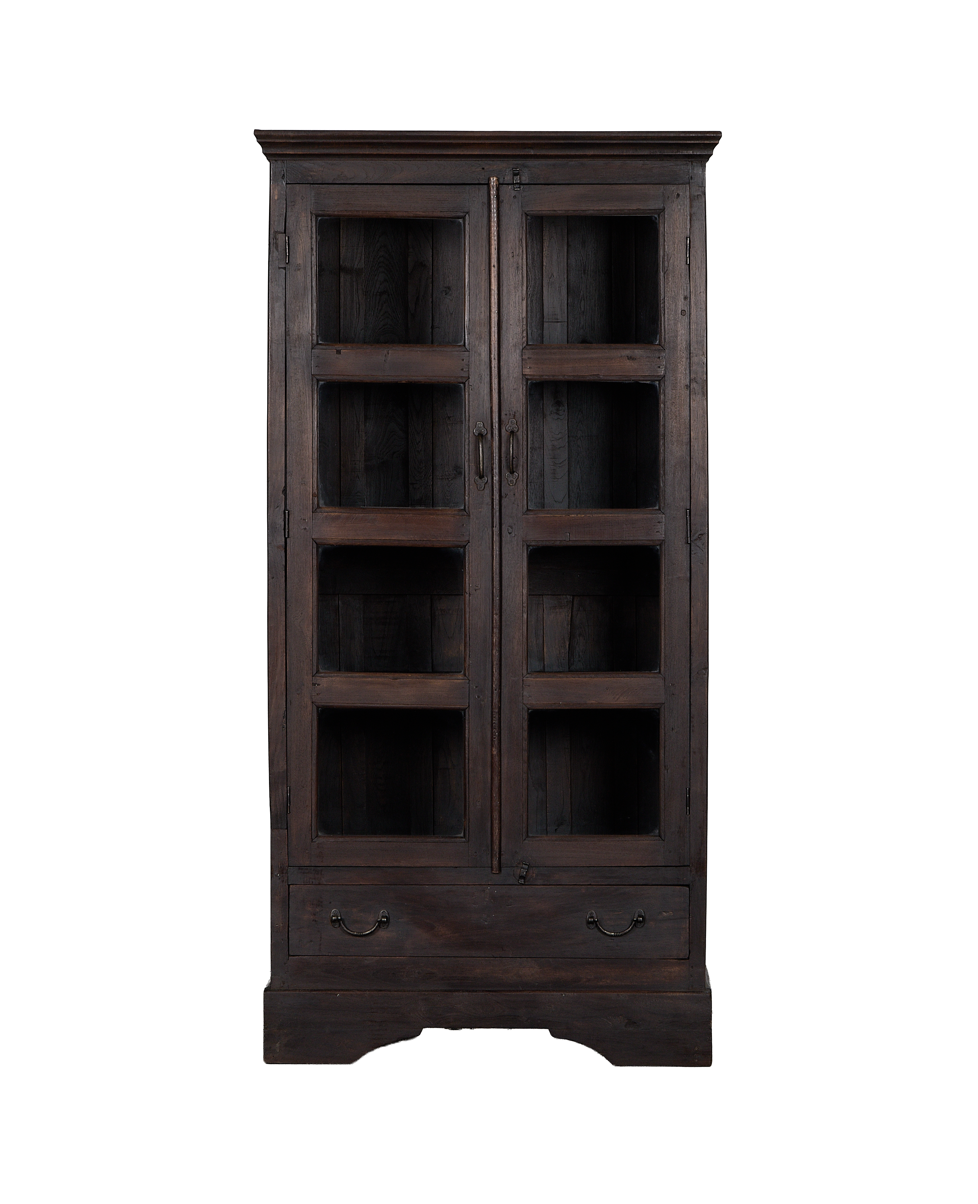 Wood Cabinet - Stained - oak - from India - vintage