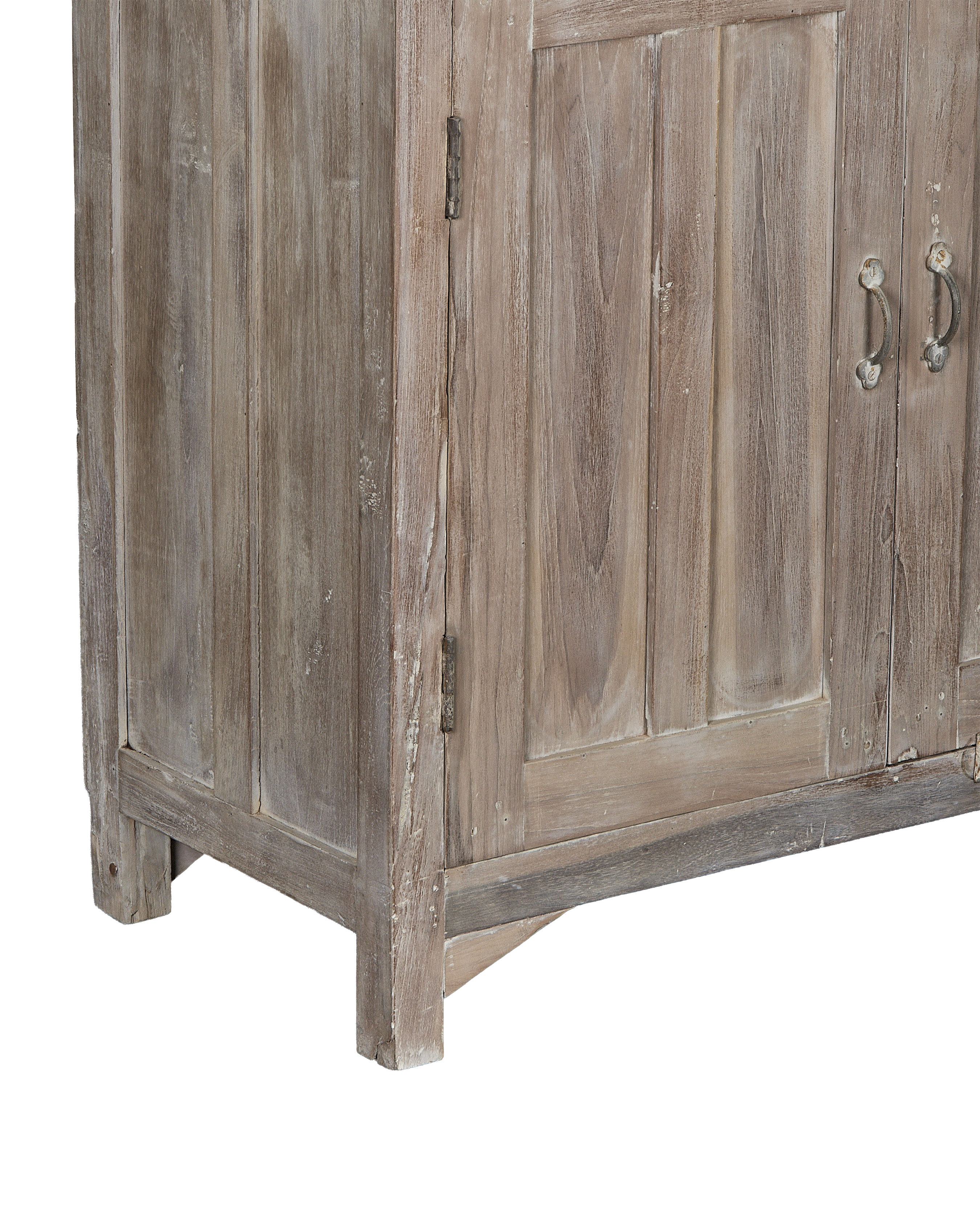 Wood Cabinet - Bleached side view