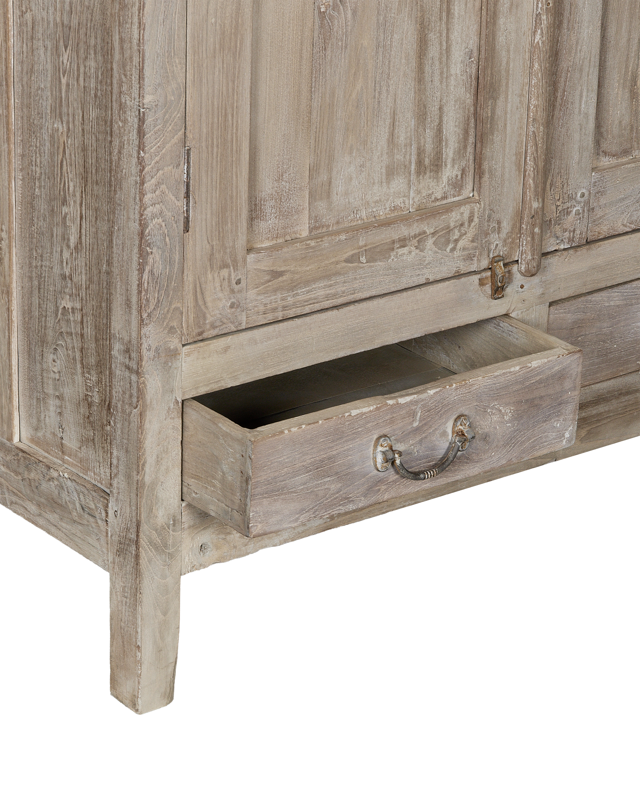Wood Cabinet - Bleached side view