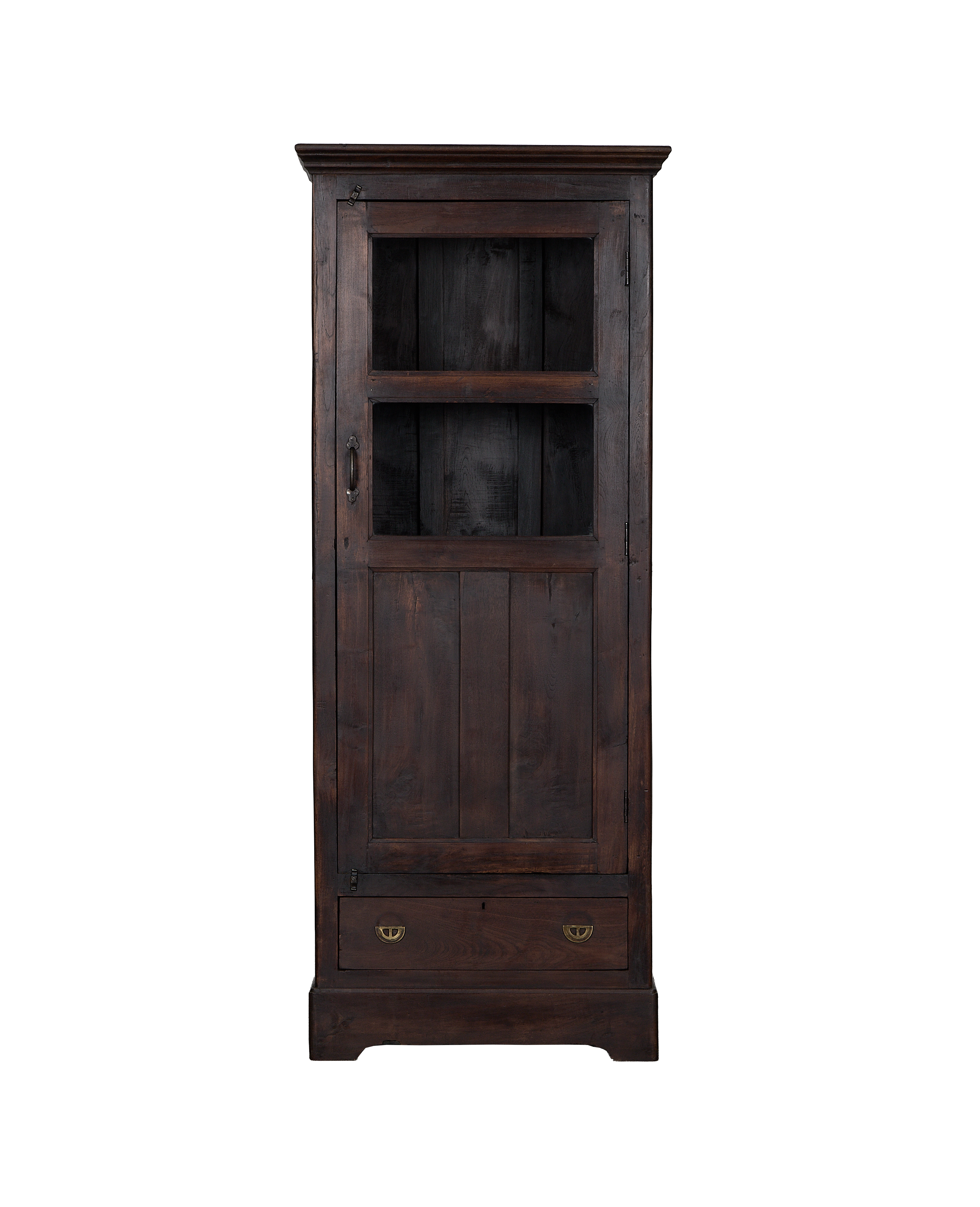 Wood Cabinet - Stained - oak - from India - vintage