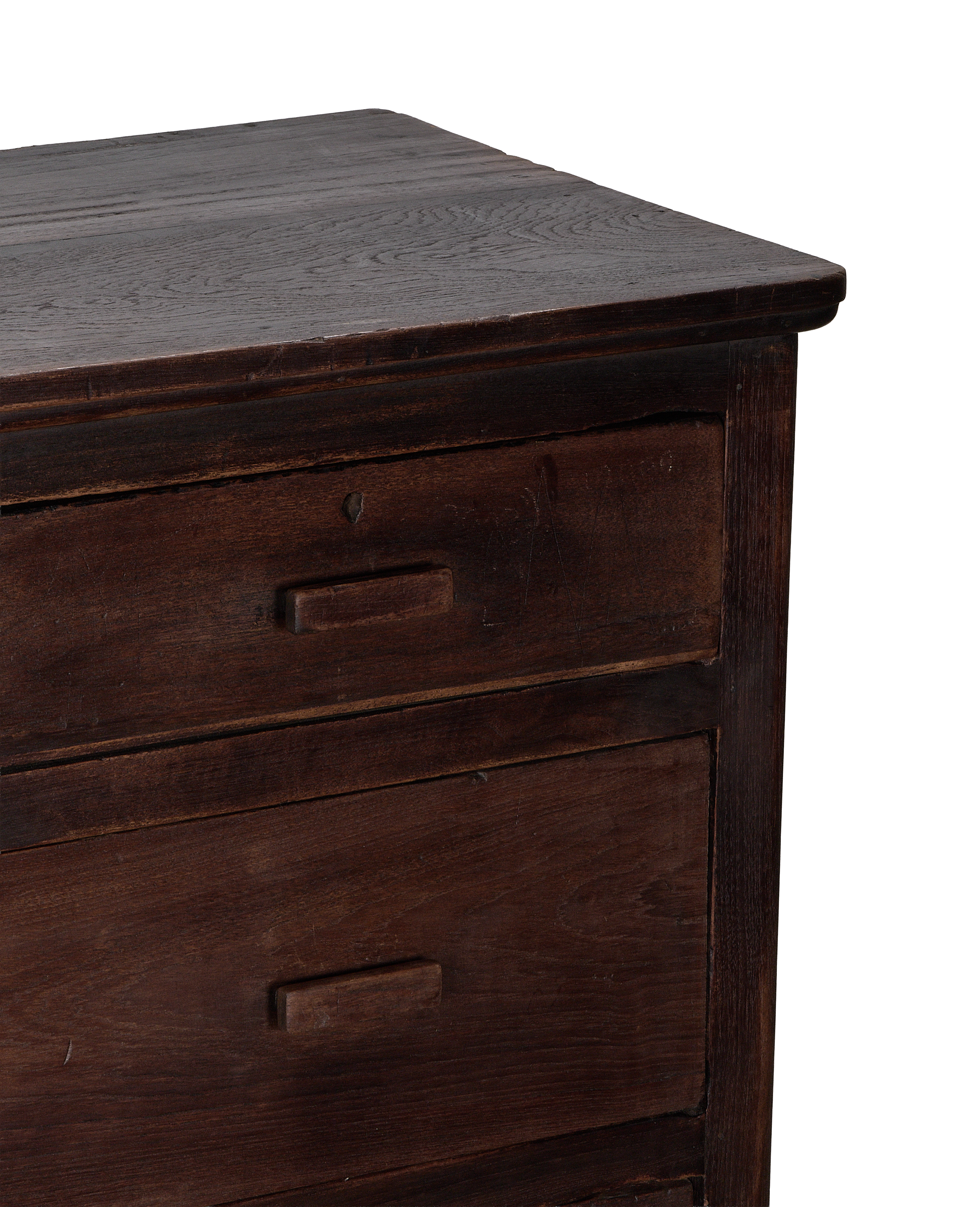 Wood Dresser - Stained side view