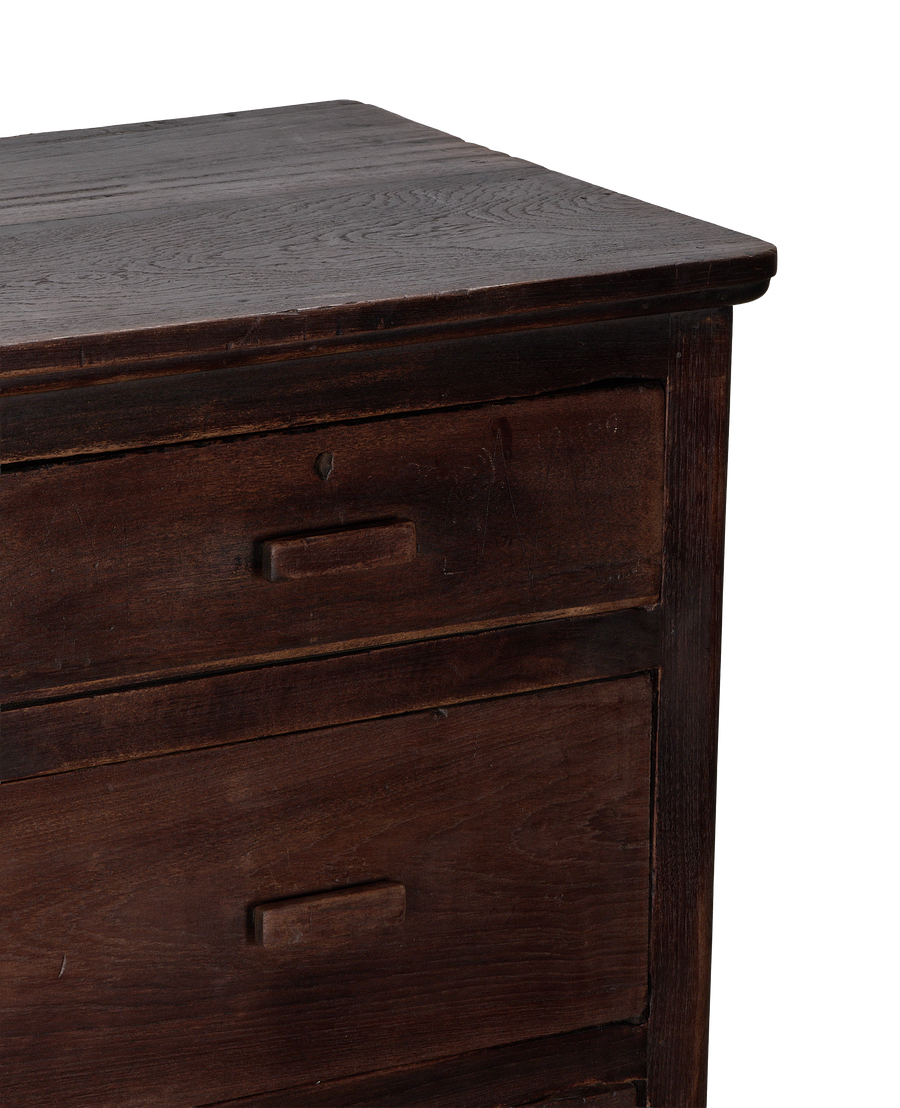 Wood Dresser - Stained side view