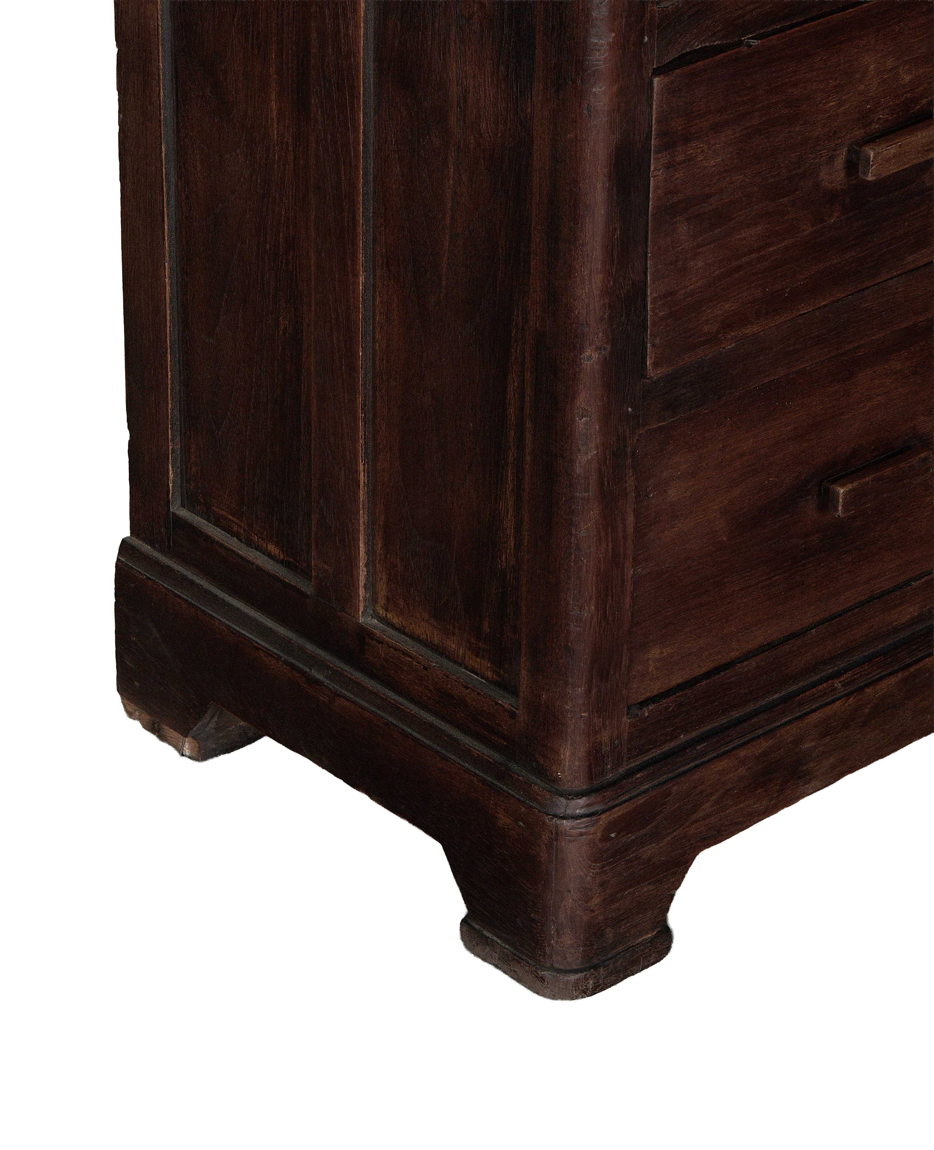 Wood Dresser - Stained back view