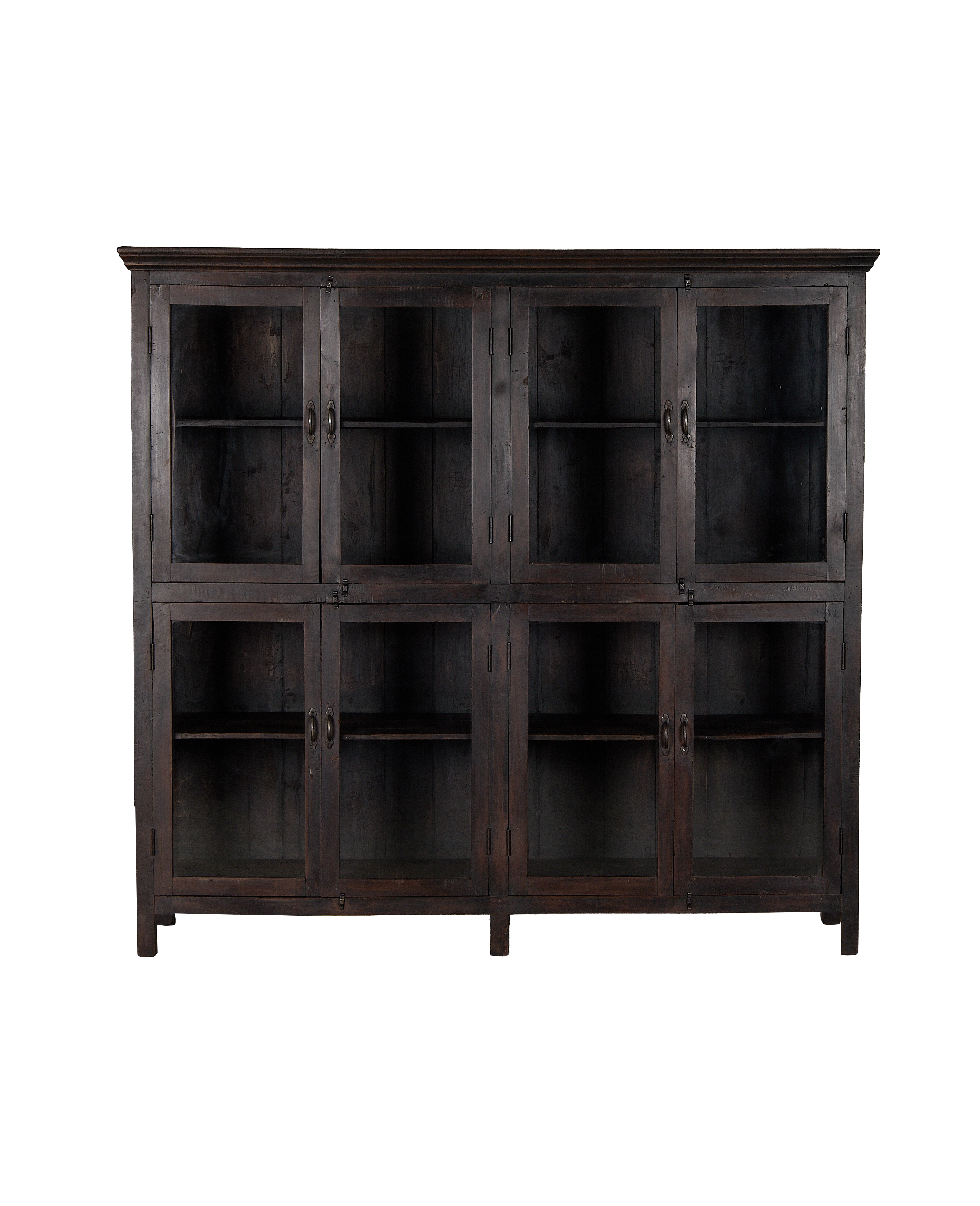Wood Cabinet - Stained - oak - from India - vintage