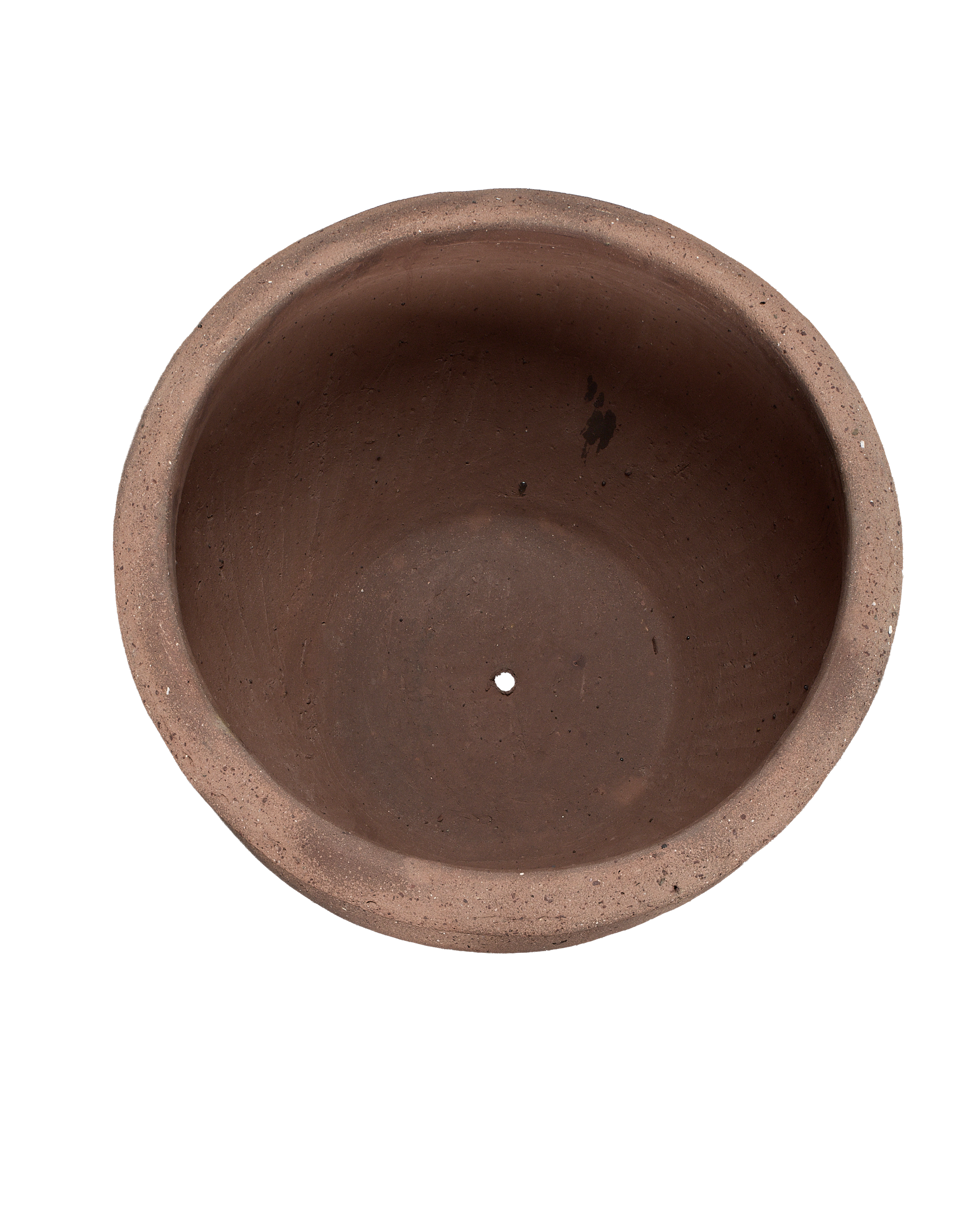 Bisque Wide Mouth Planter, ceramic, overhead view