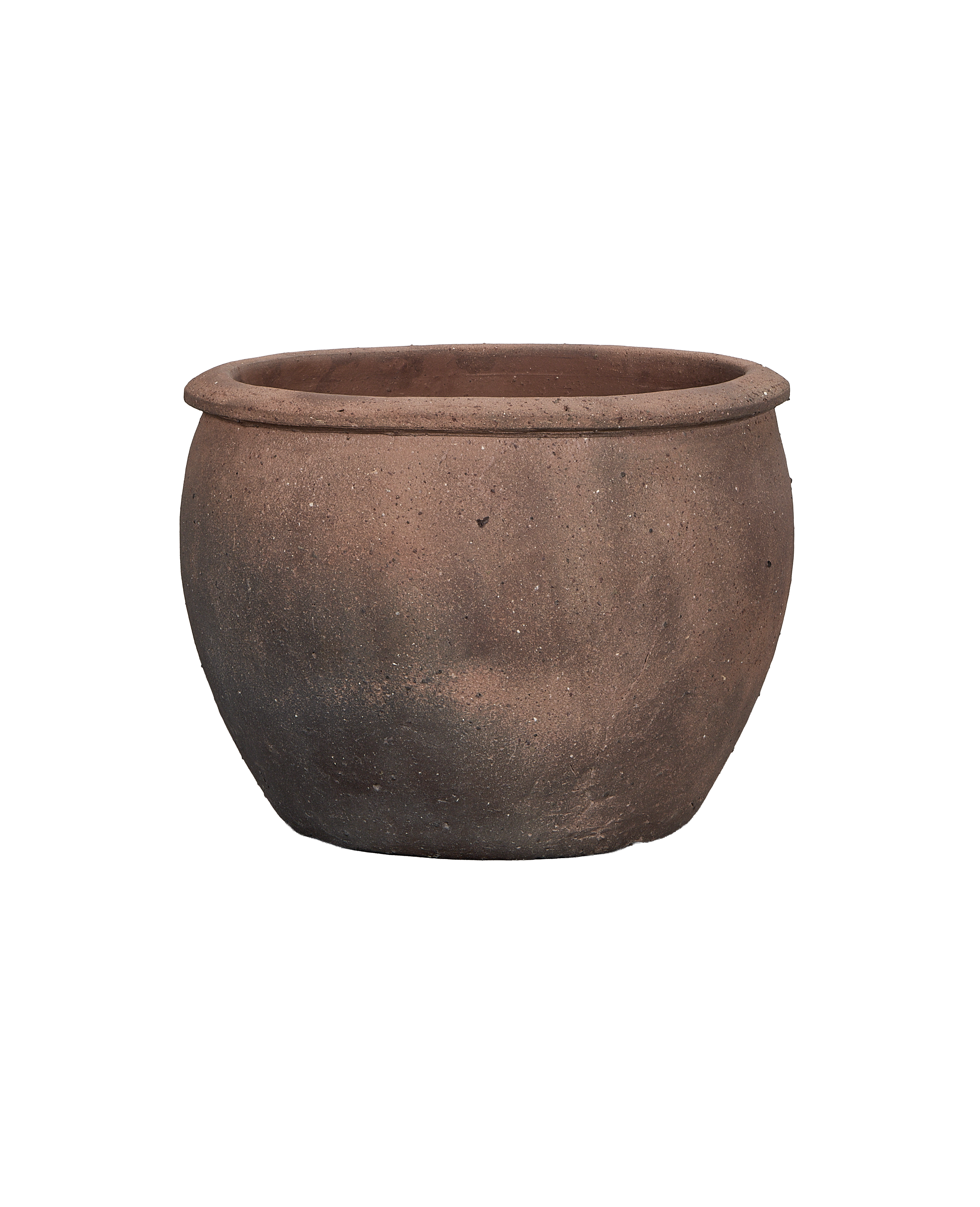 Bisque Wide Mouth Planter, ceramic, detail
