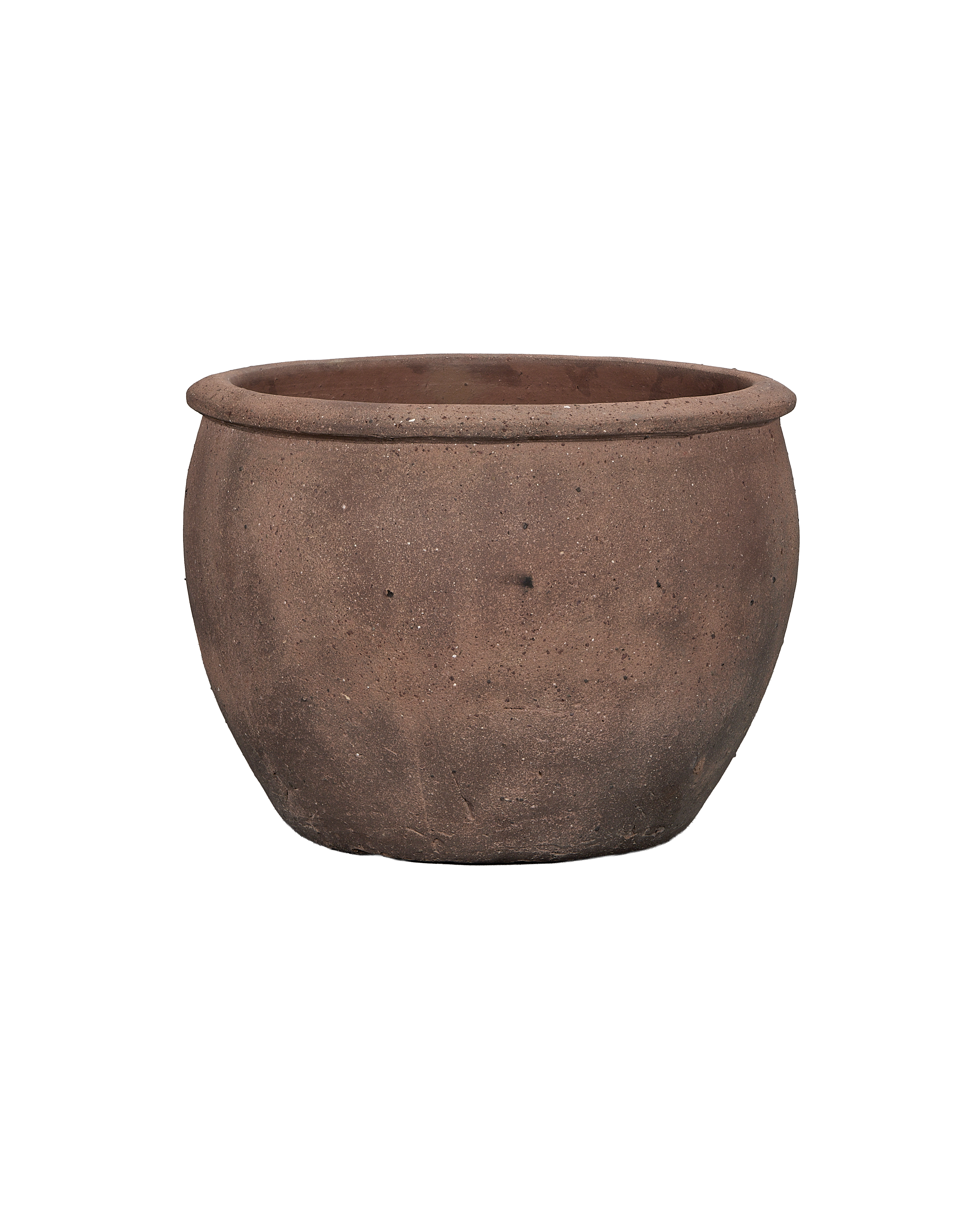Bisque Wide Mouth Planter, ceramic, detail