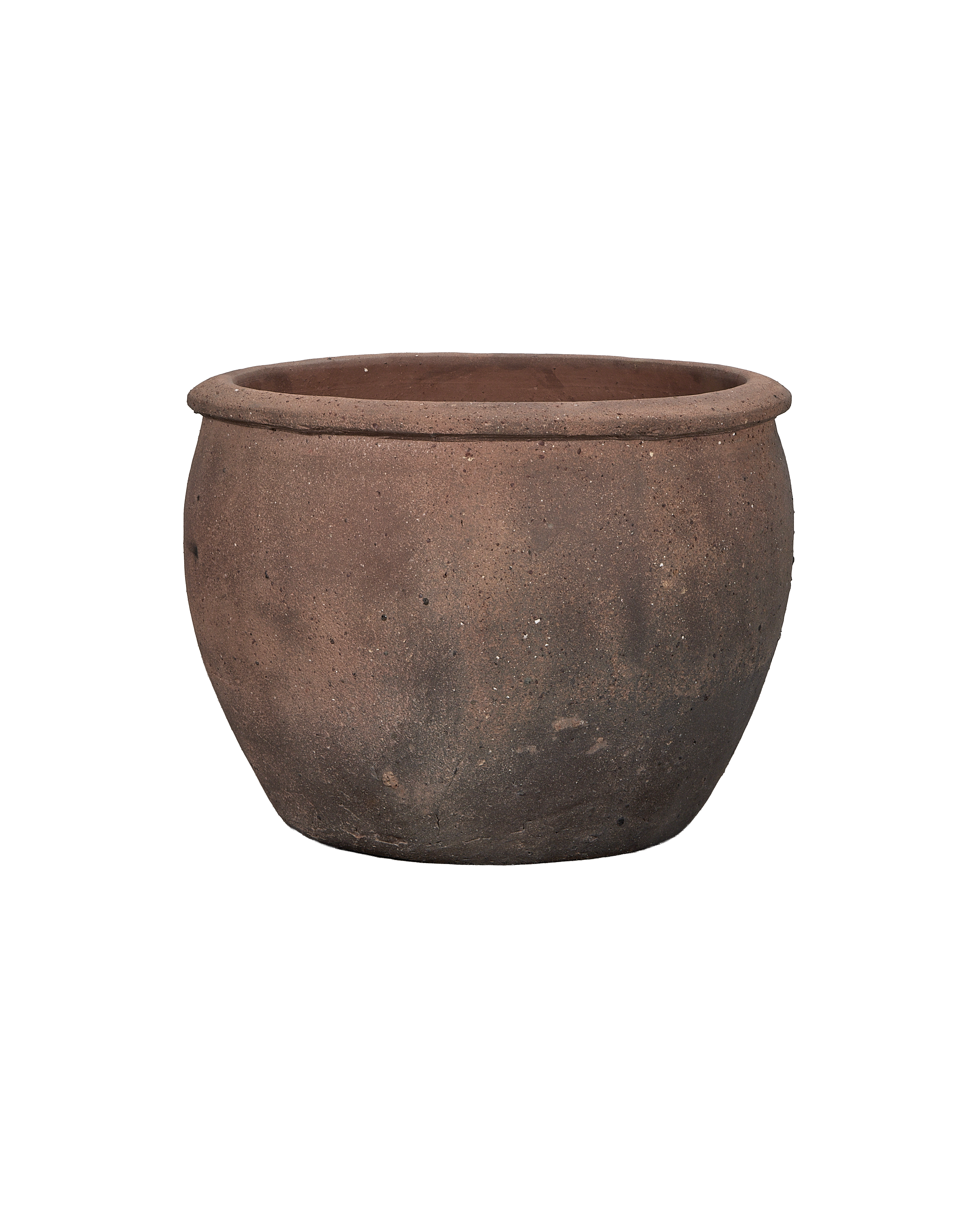 Bisque Wide Mouth Planter, ceramic, detail