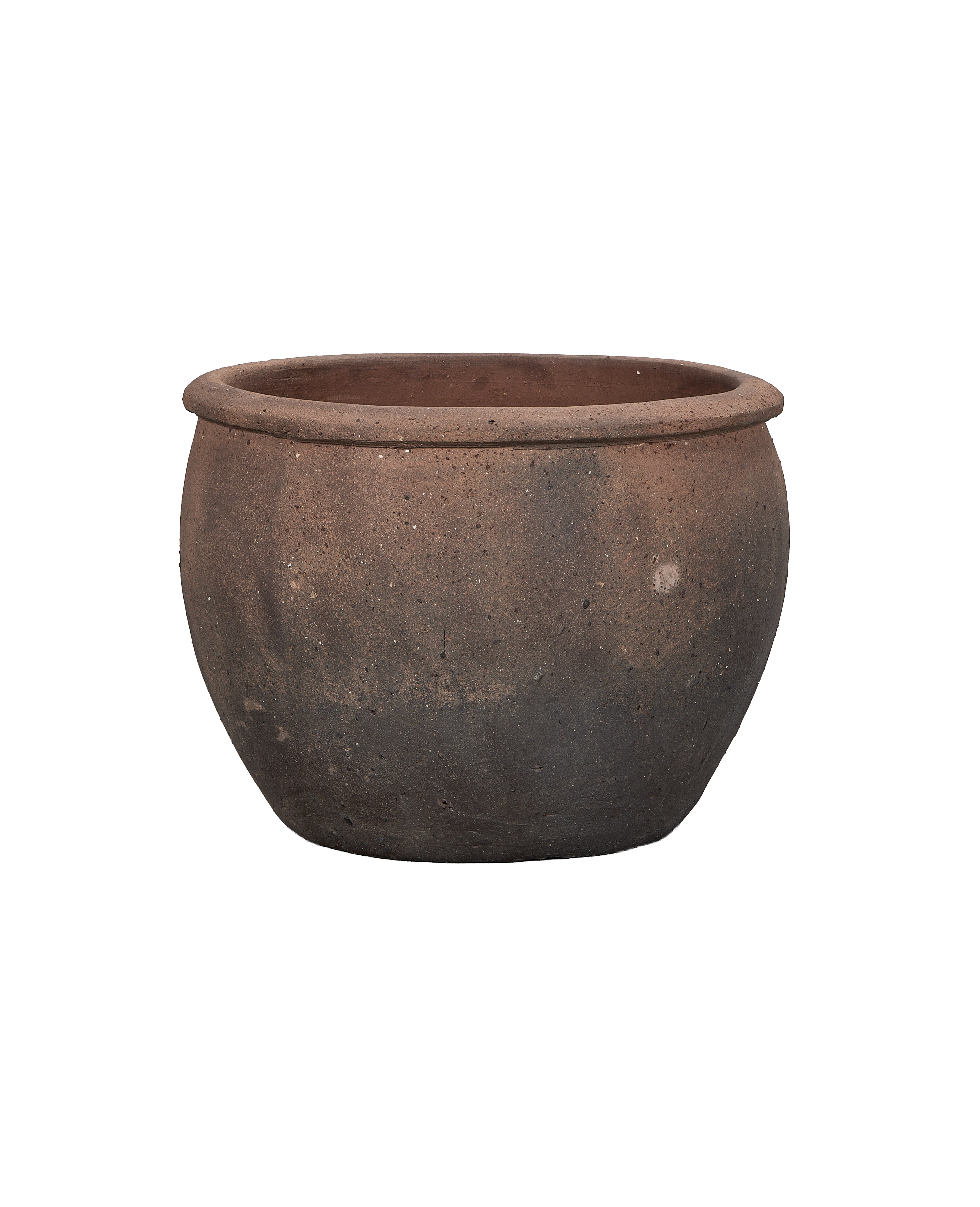 Bisque Wide Mouth Planter, ceramic, detail