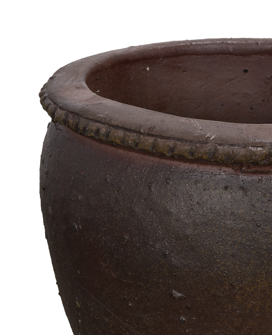 Sienna Wide Mouth Planter, Small, ceramic, detail
