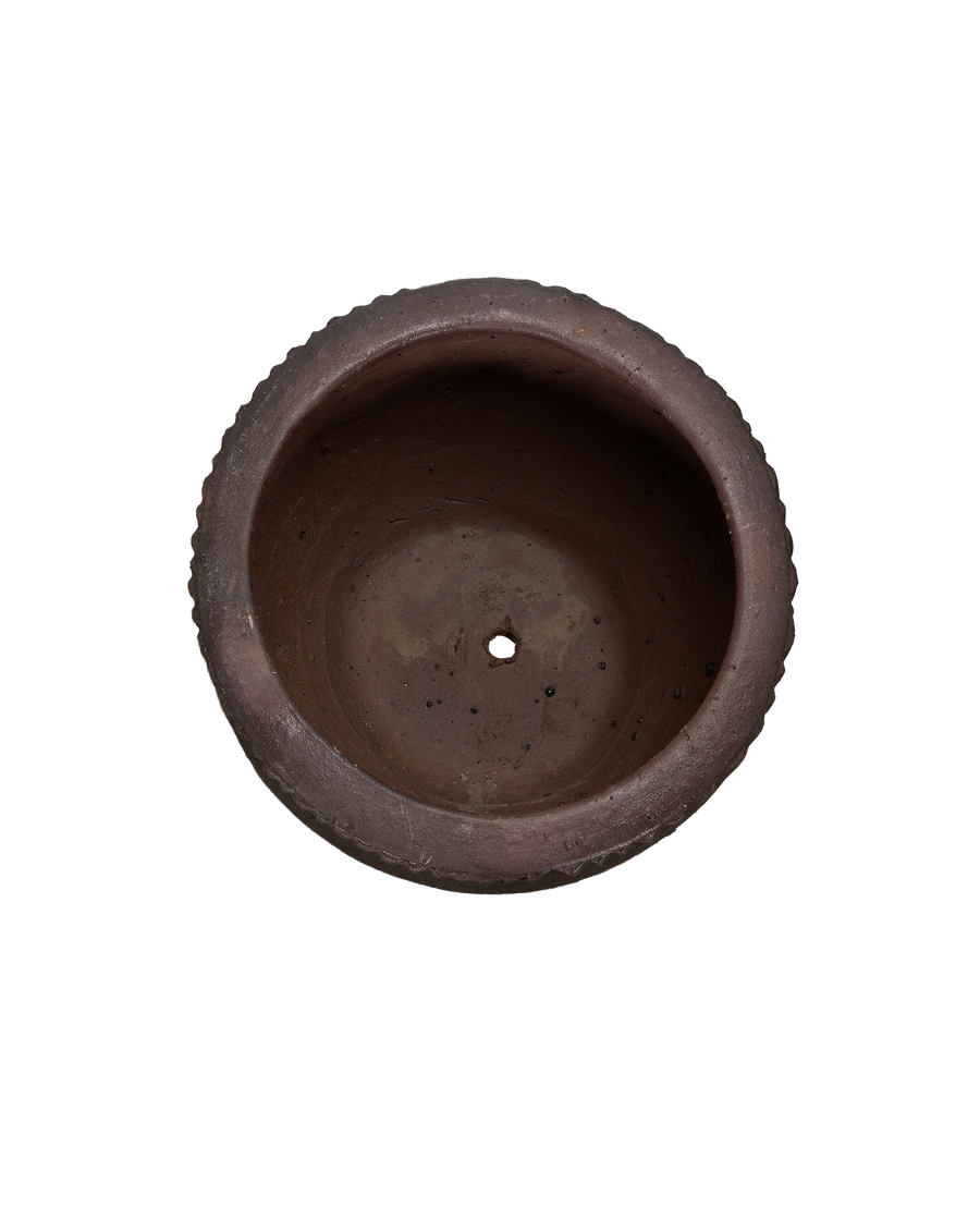 Sienna Wide Mouth Planter, Small, ceramic, overhead view