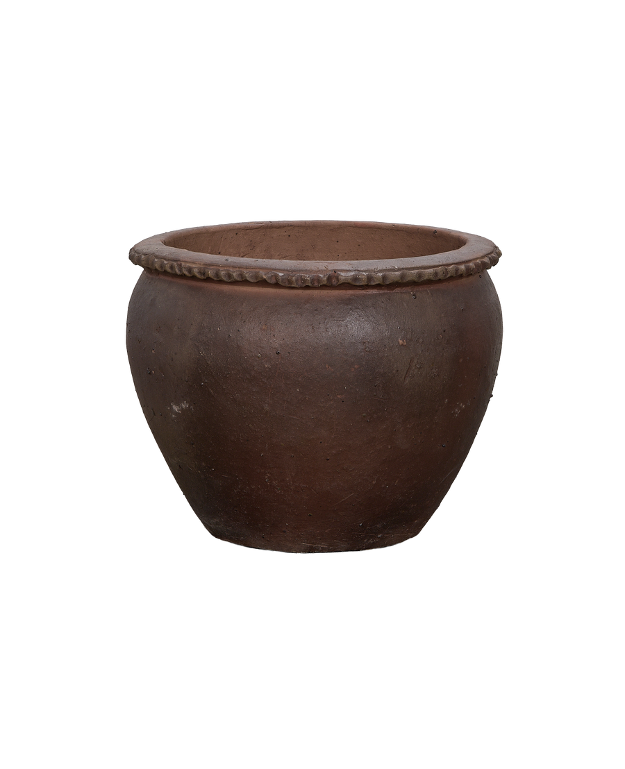 Sienna Wide Mouth Planter, Medium, ceramic, detail