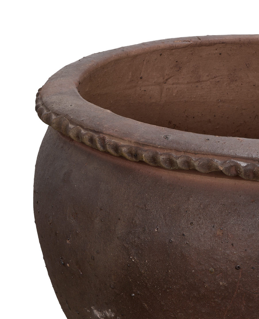 Sienna Wide Mouth Planter, Medium, ceramic, detail