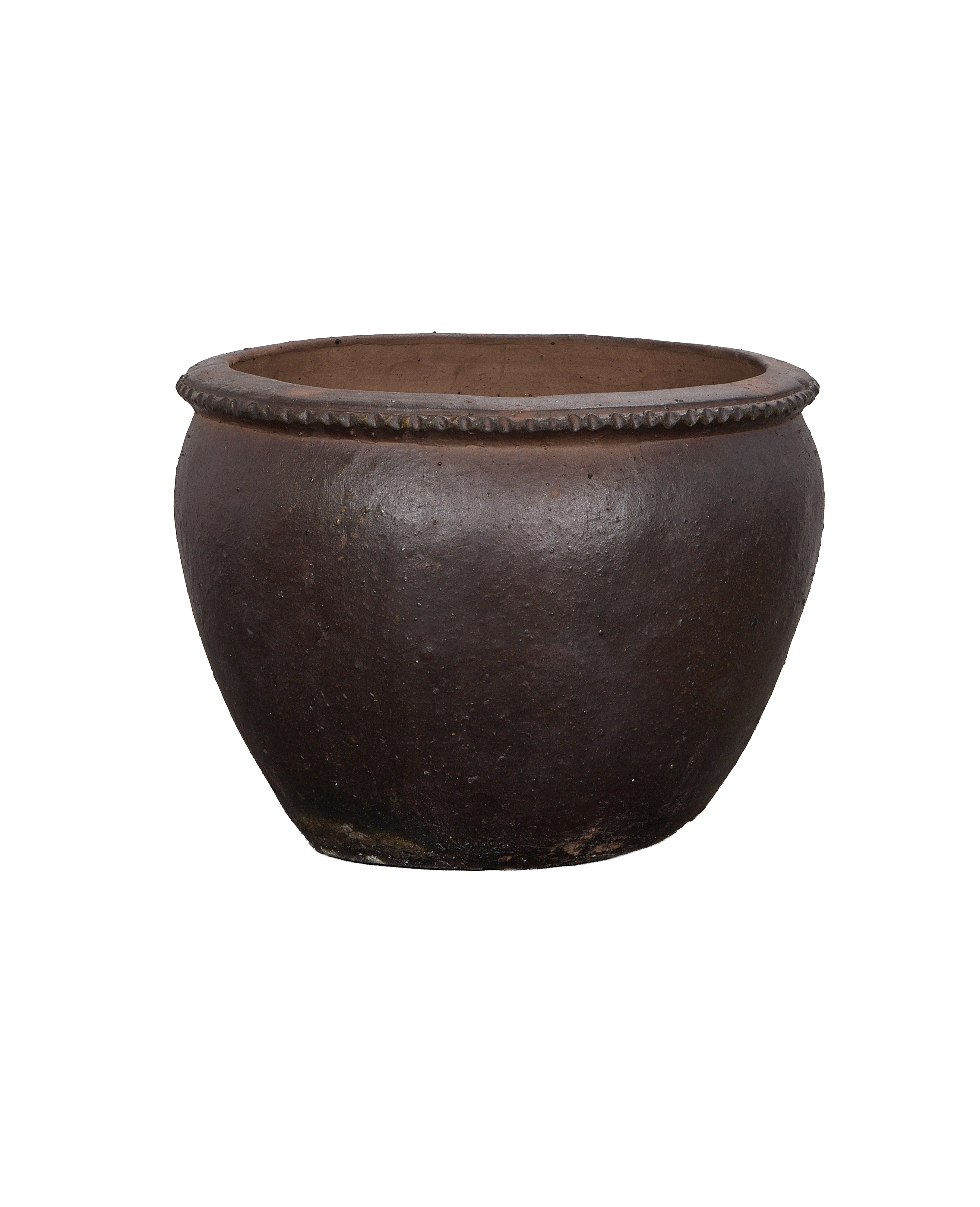 Sienna Wide Mouth Planter, Large, ceramic, detail