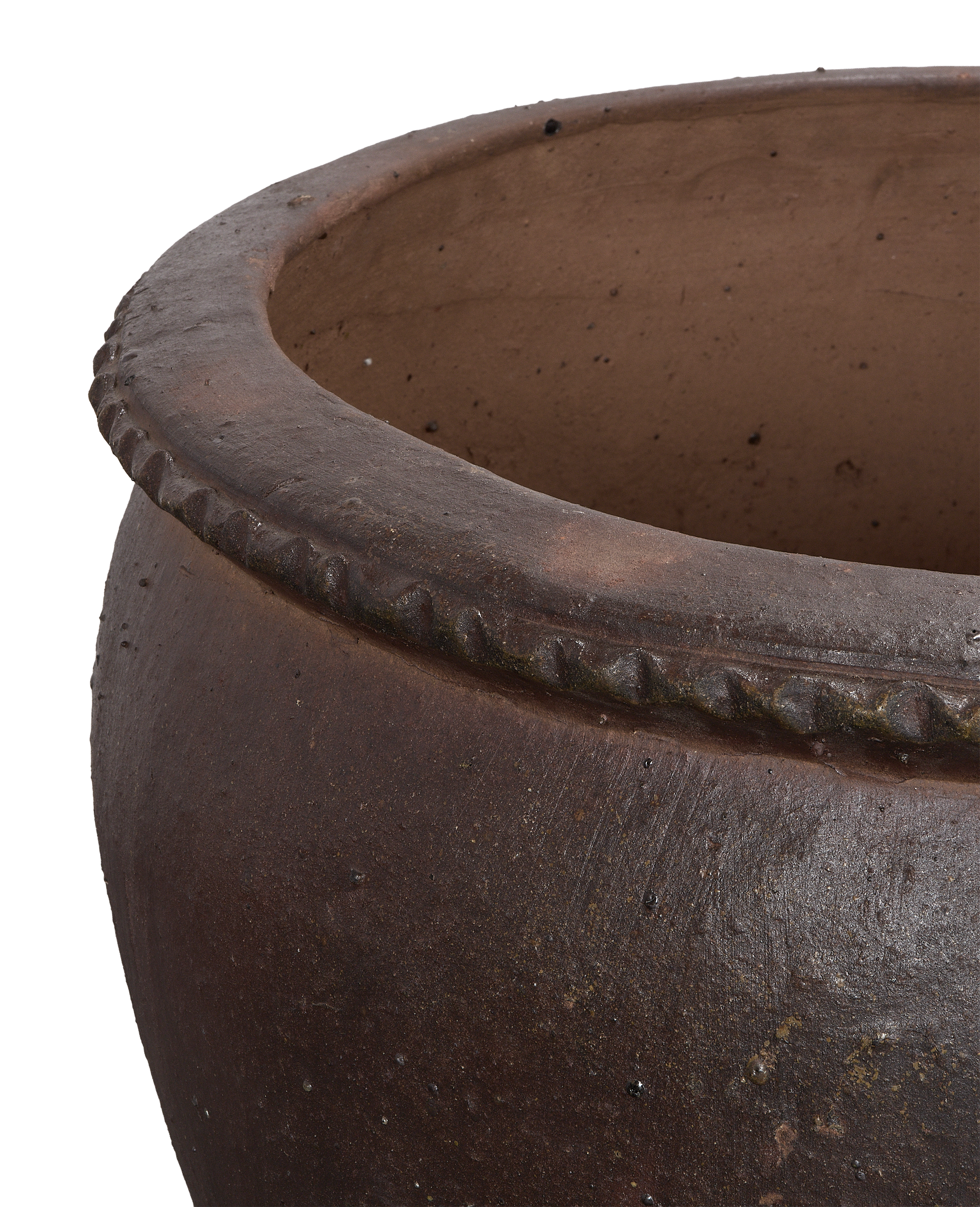 Sienna Wide Mouth Planter, Large, ceramic, detail