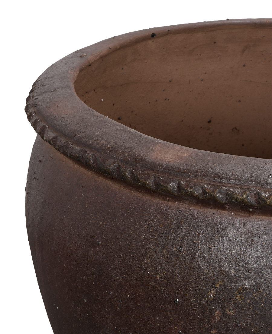 Sienna Wide Mouth Planter, Large, ceramic, detail