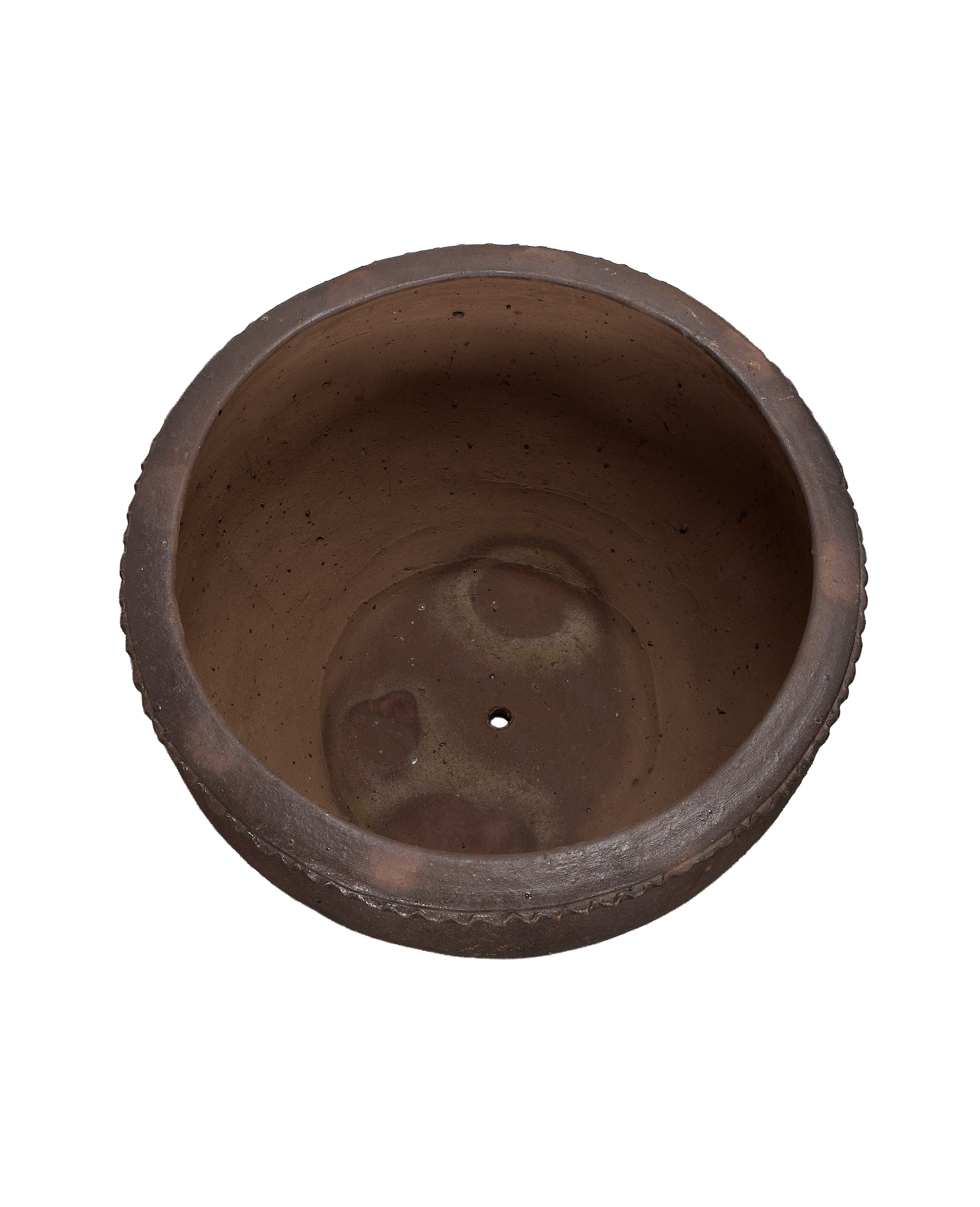 Sienna Wide Mouth Planter, Large, ceramic, overhead view