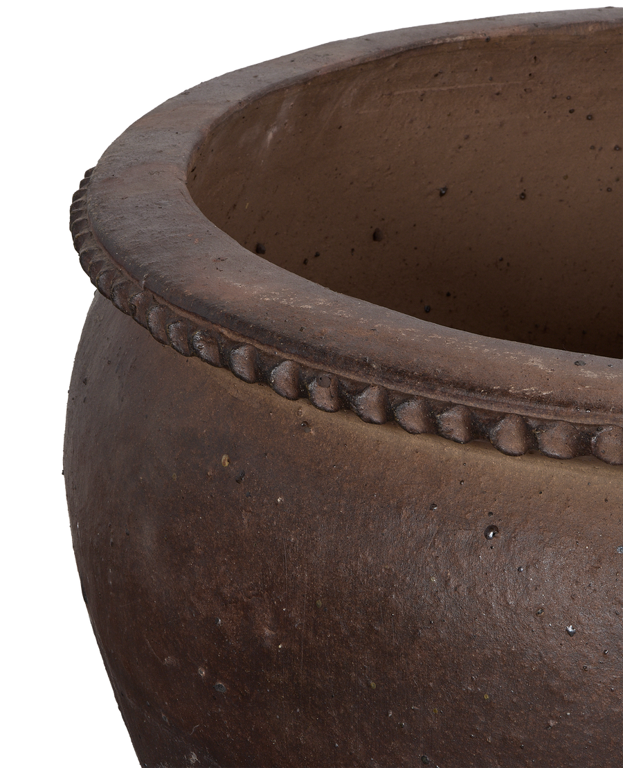 Sienna Wide Mouth Planter, Extra-Large, ceramic, detail