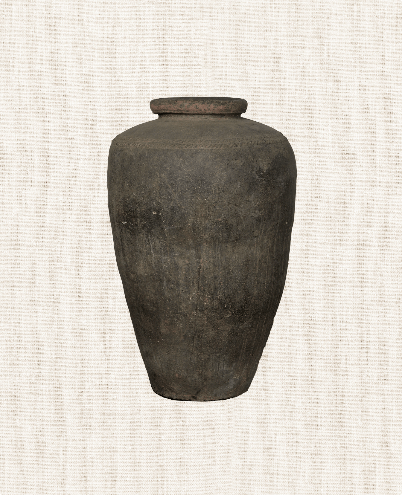 Vintage Grain Pot from India made of Clay