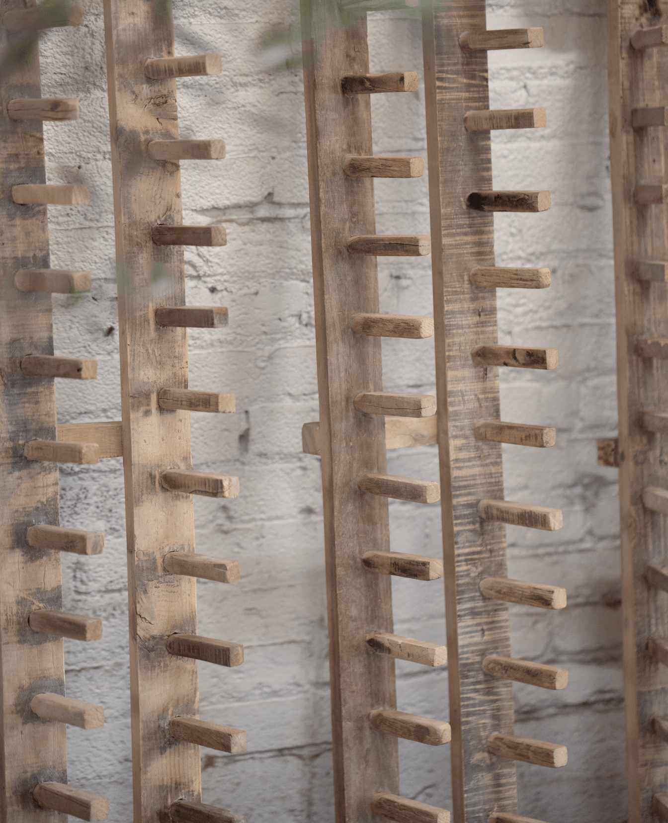 Reproduction Harvest Hanging Rack from India made of Wood