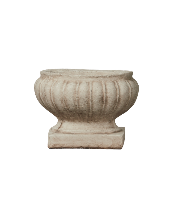 Ribbed Oval Urn